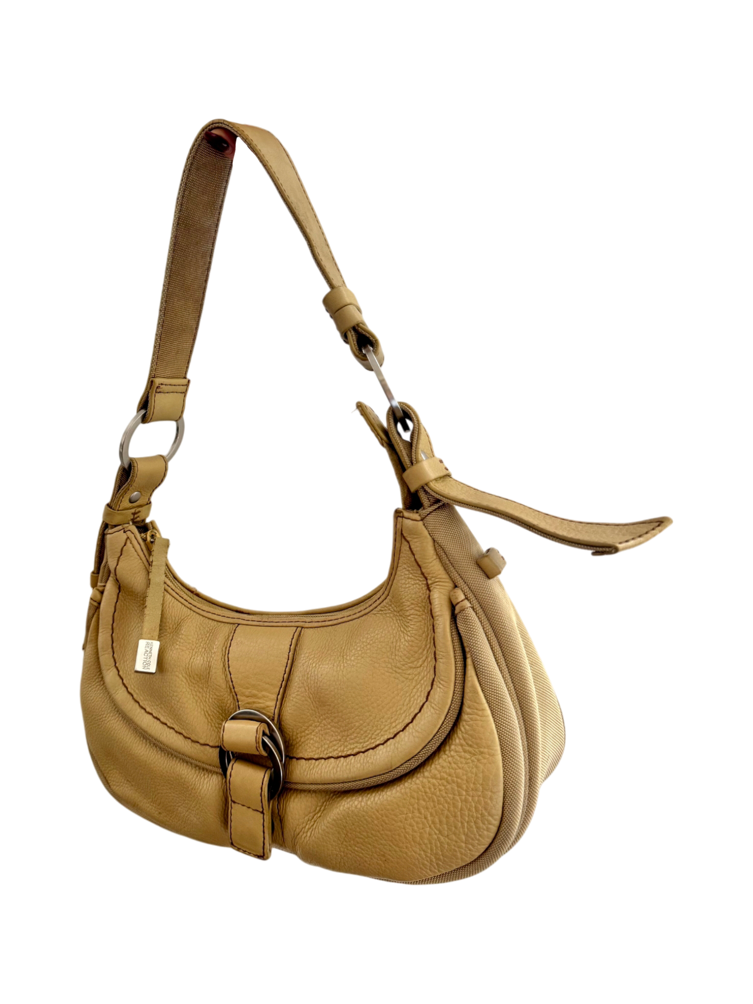 Vintage 90s Buttery Tan Leather Shoulder Bag