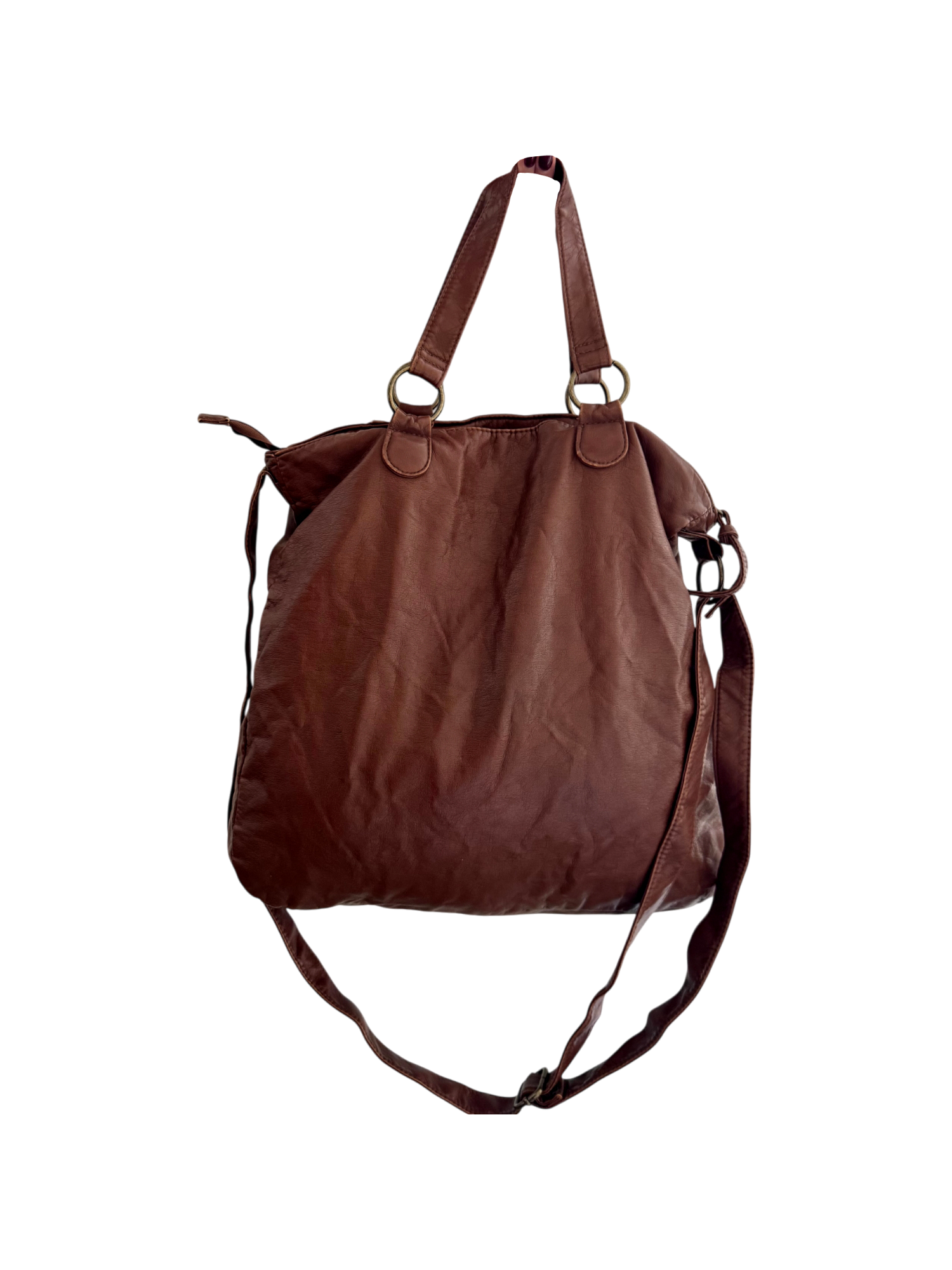 Vintage Y2K Cognac Slouchy Tote