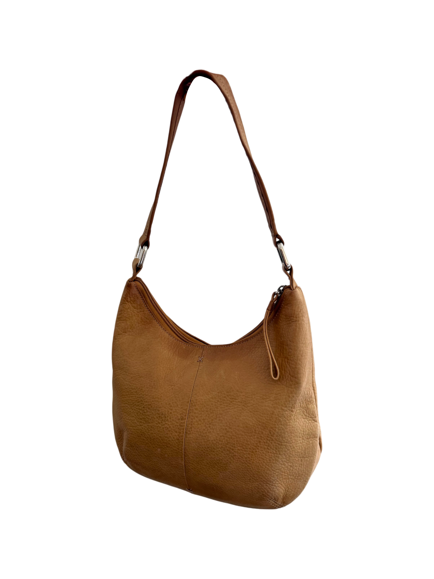 Vintage 90s Tan Leather Shoulder Bag