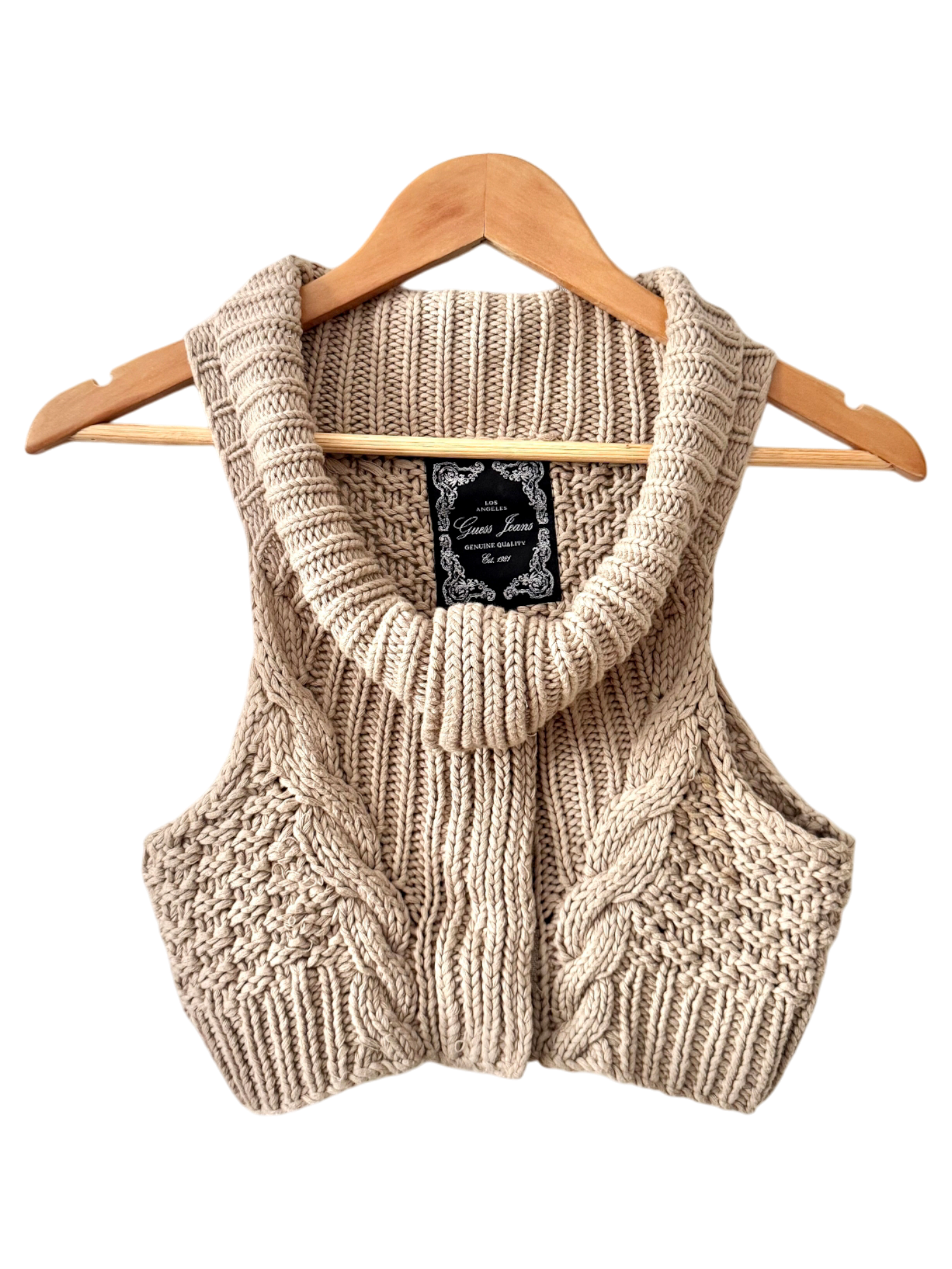 Vintage Y2K Guess Cropped Knit Top (XS)