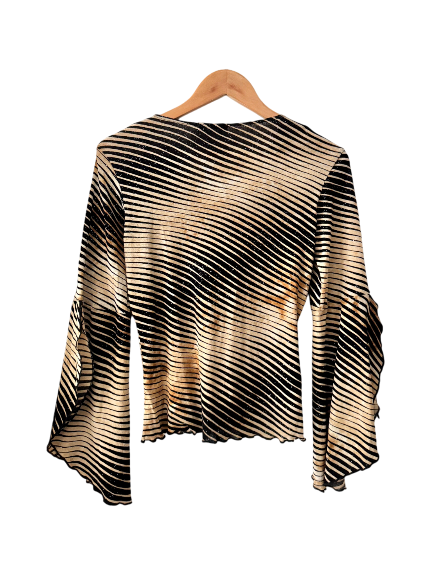 Vintage 90s Retro Indie Bell Sleeve Blouse (L)