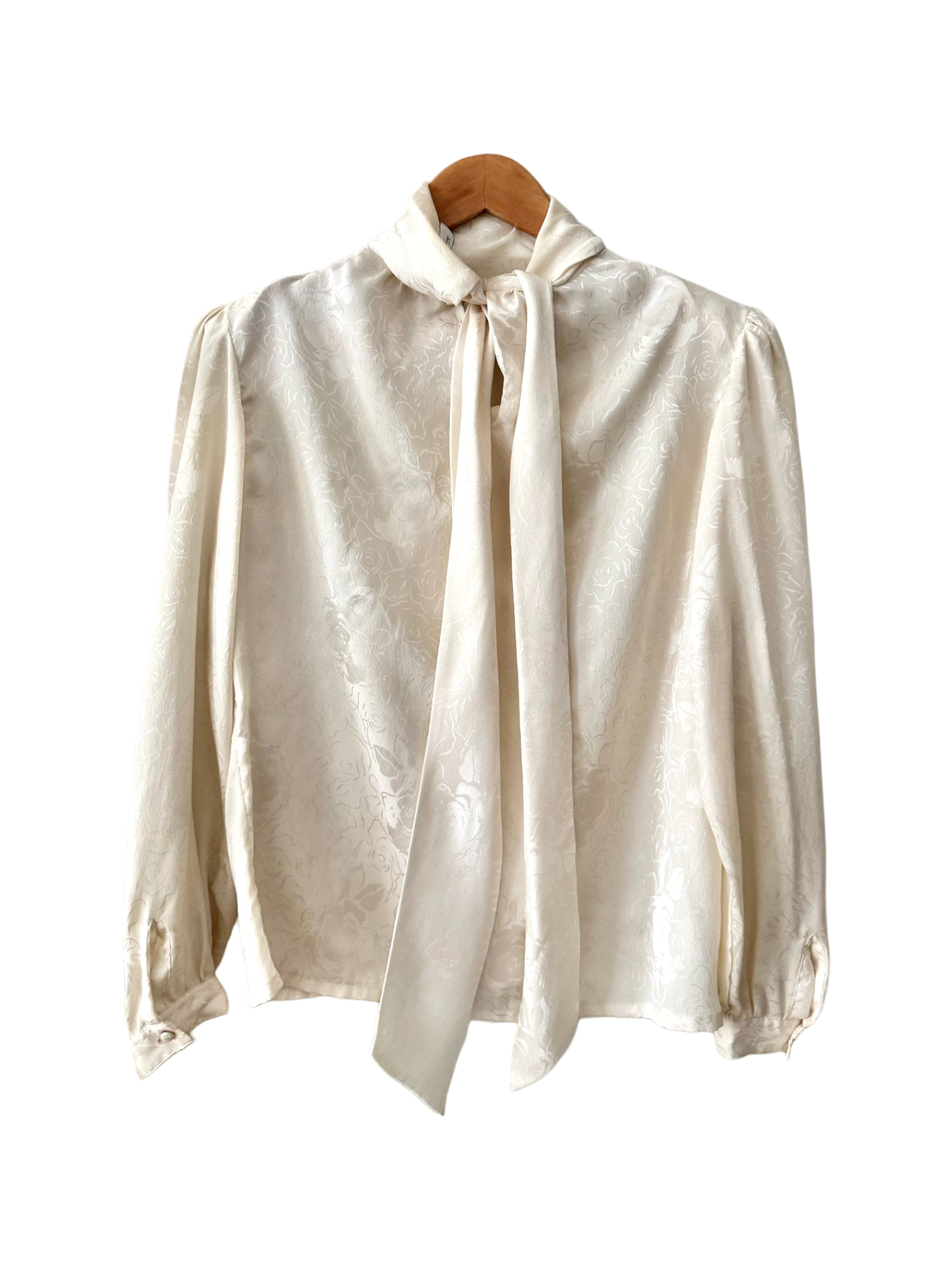 Vintage 80s Victorian Tie Blouse (M)
