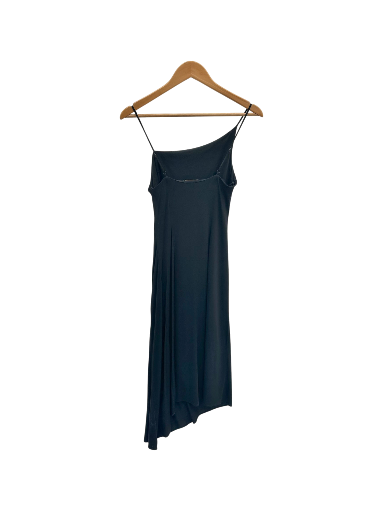 Vintage 90s Moda Ruched Asymmetrical Slip Dress (S)