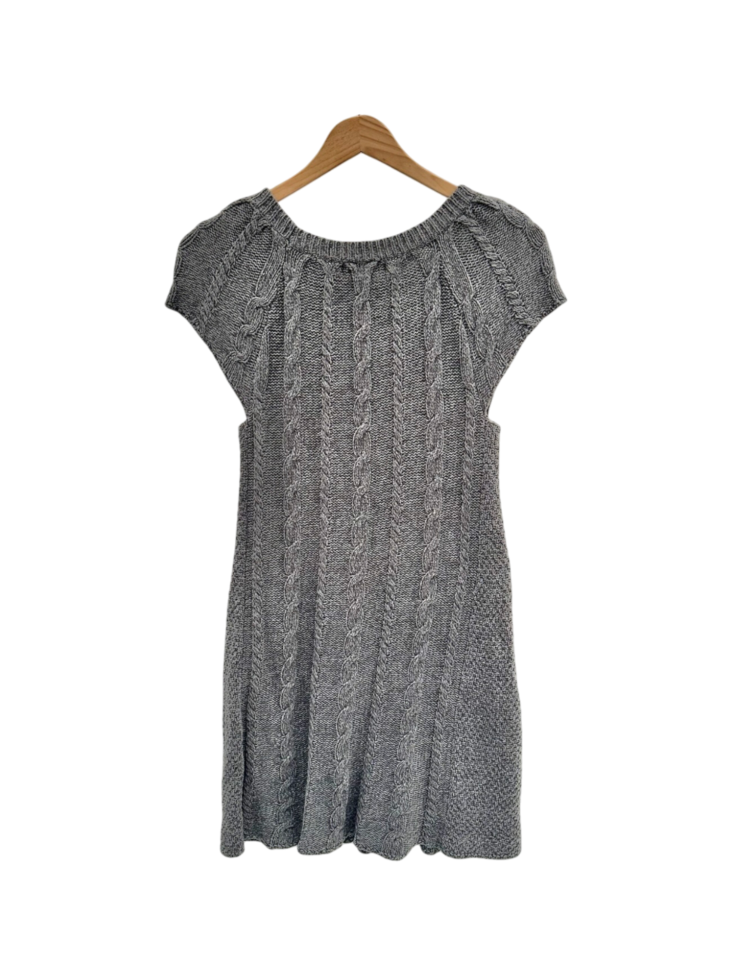 Vintage 90s Grey Cable Knit Keepsake Dress (S)