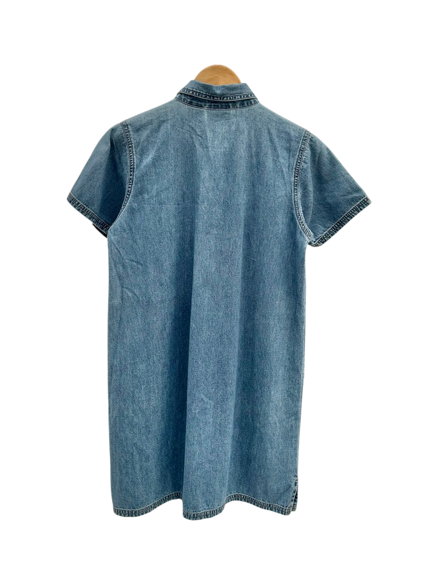 Vintage 90s Denim Shift Mini Dress (S)