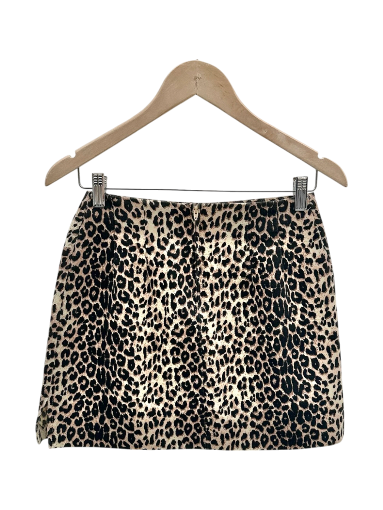 Vintage 90s Leopard Muse Mini Skirt (S)