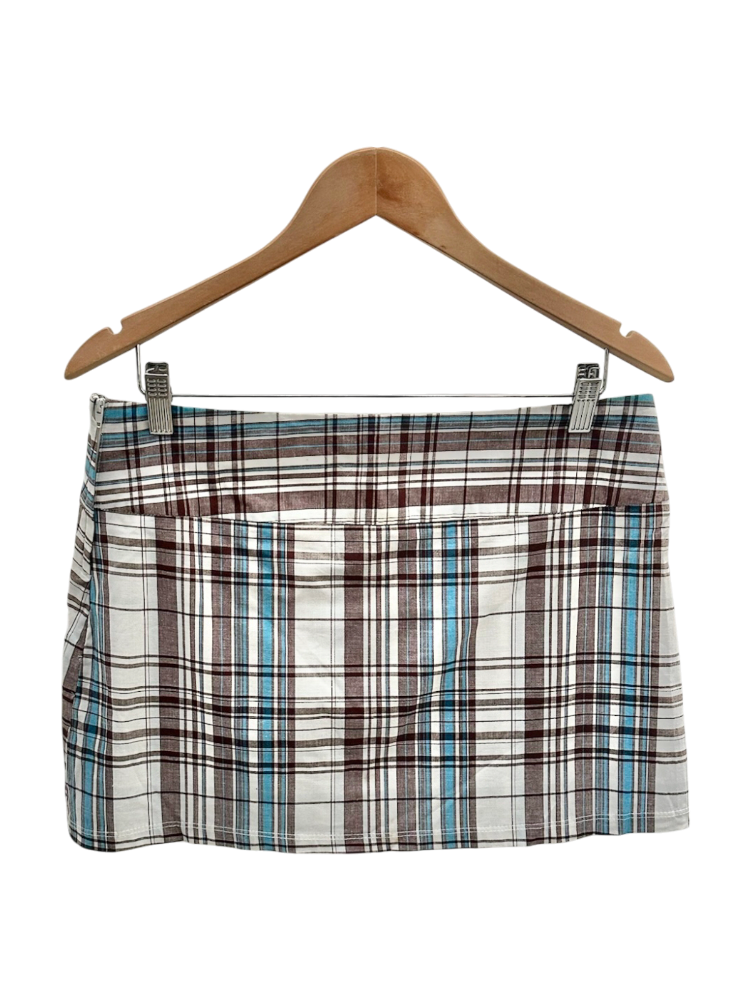Vintage Y2K Micro Plaid Mini Skirt (L)