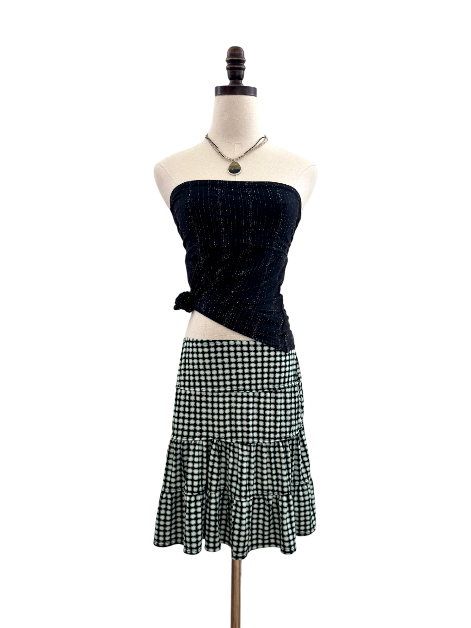 Vintage 90s Tierred Geometric Skirt (S)
