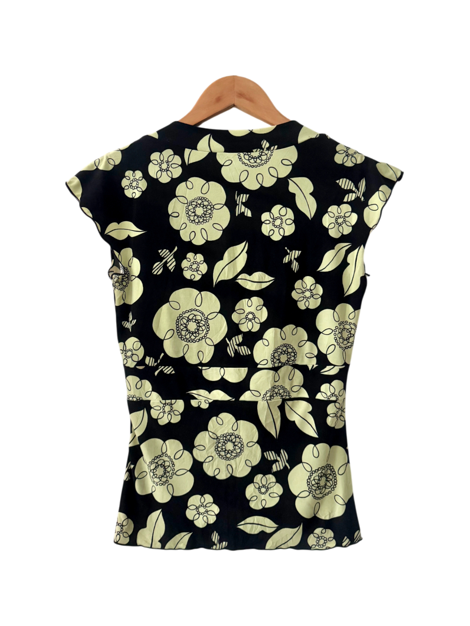 Vintage 90s Moonflower Wrap Top (M/L)