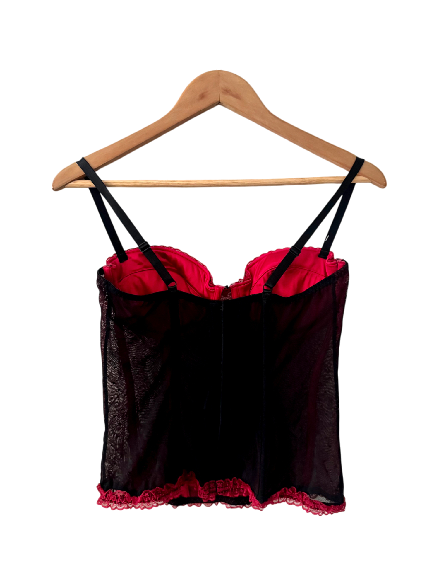 Vintage Y2K Cherry Noir Bustier  (M)