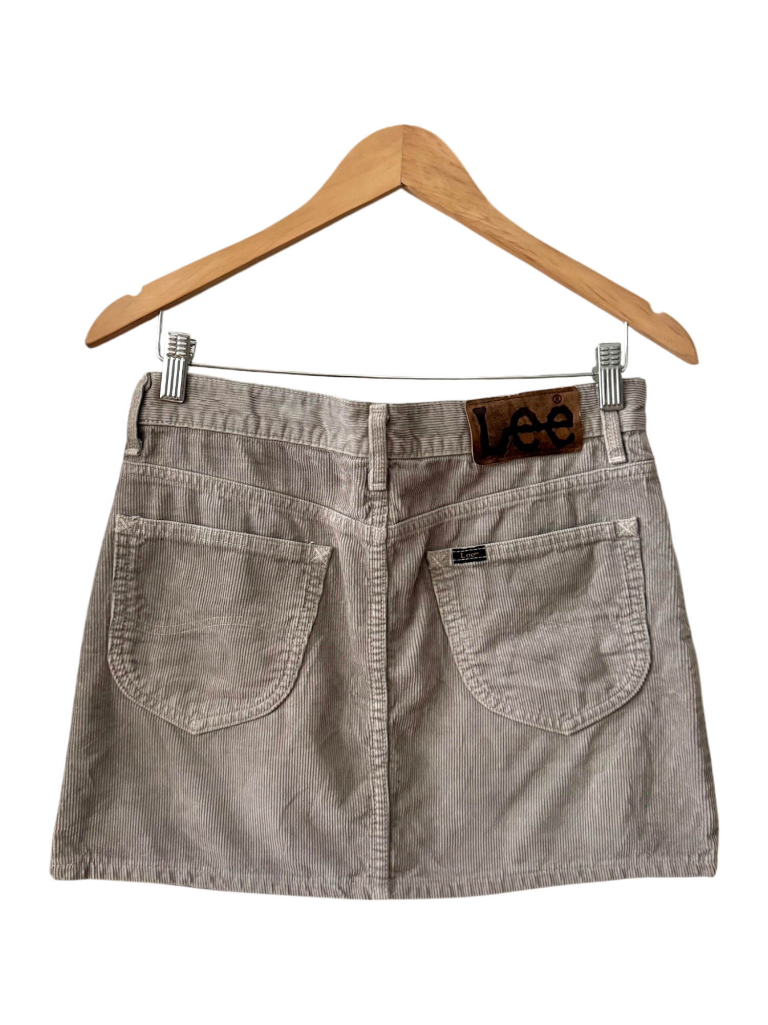 Vintage 90s Mushroom Cord Lee Mini Skirt (M)