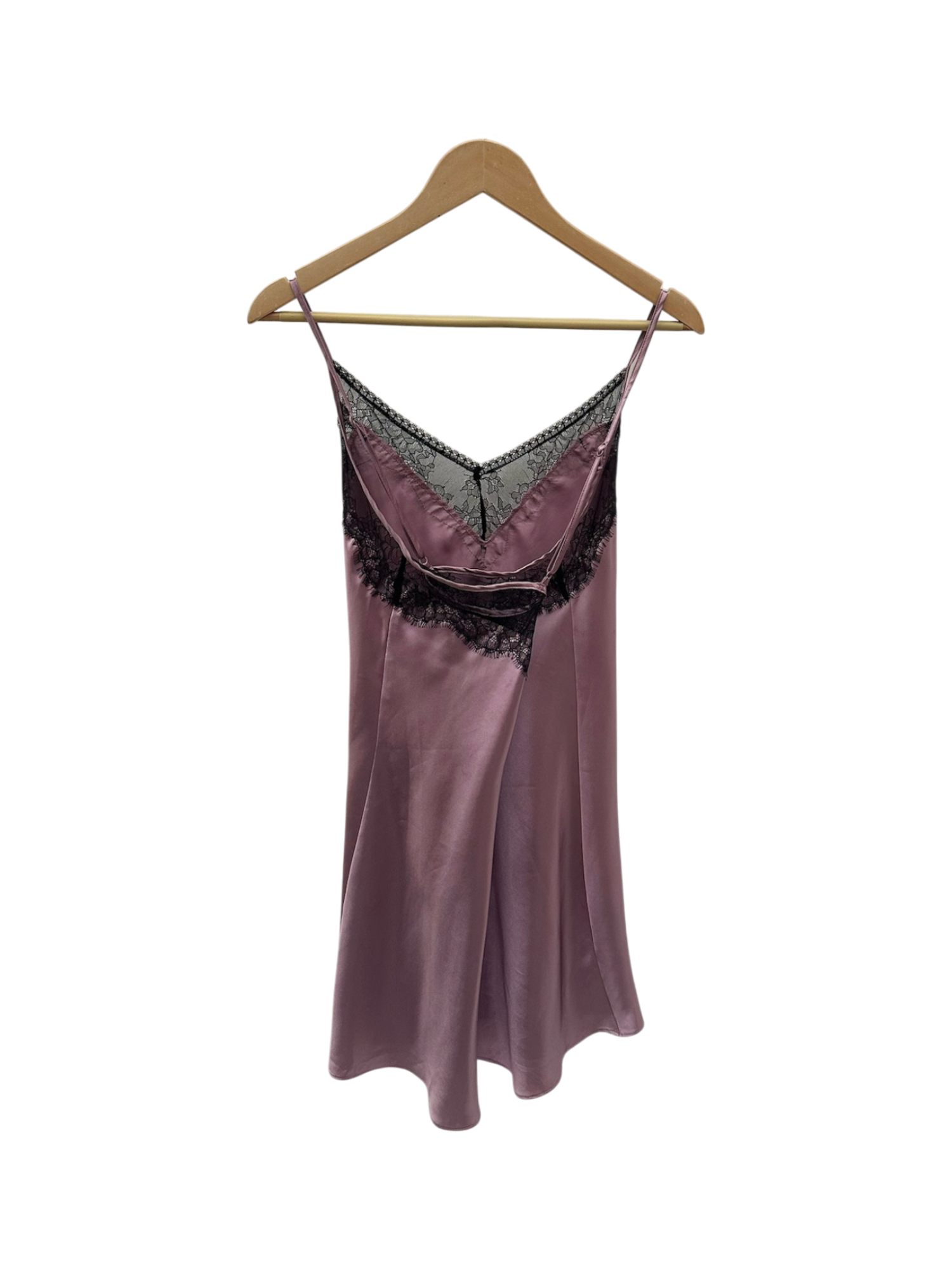 Vintage 90s Lilac Lace Mini Slip (L)
