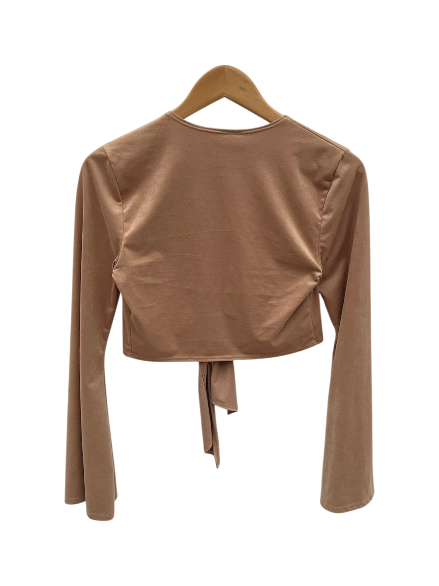 Vintage Soft Mocha Tie-Front Top (M)