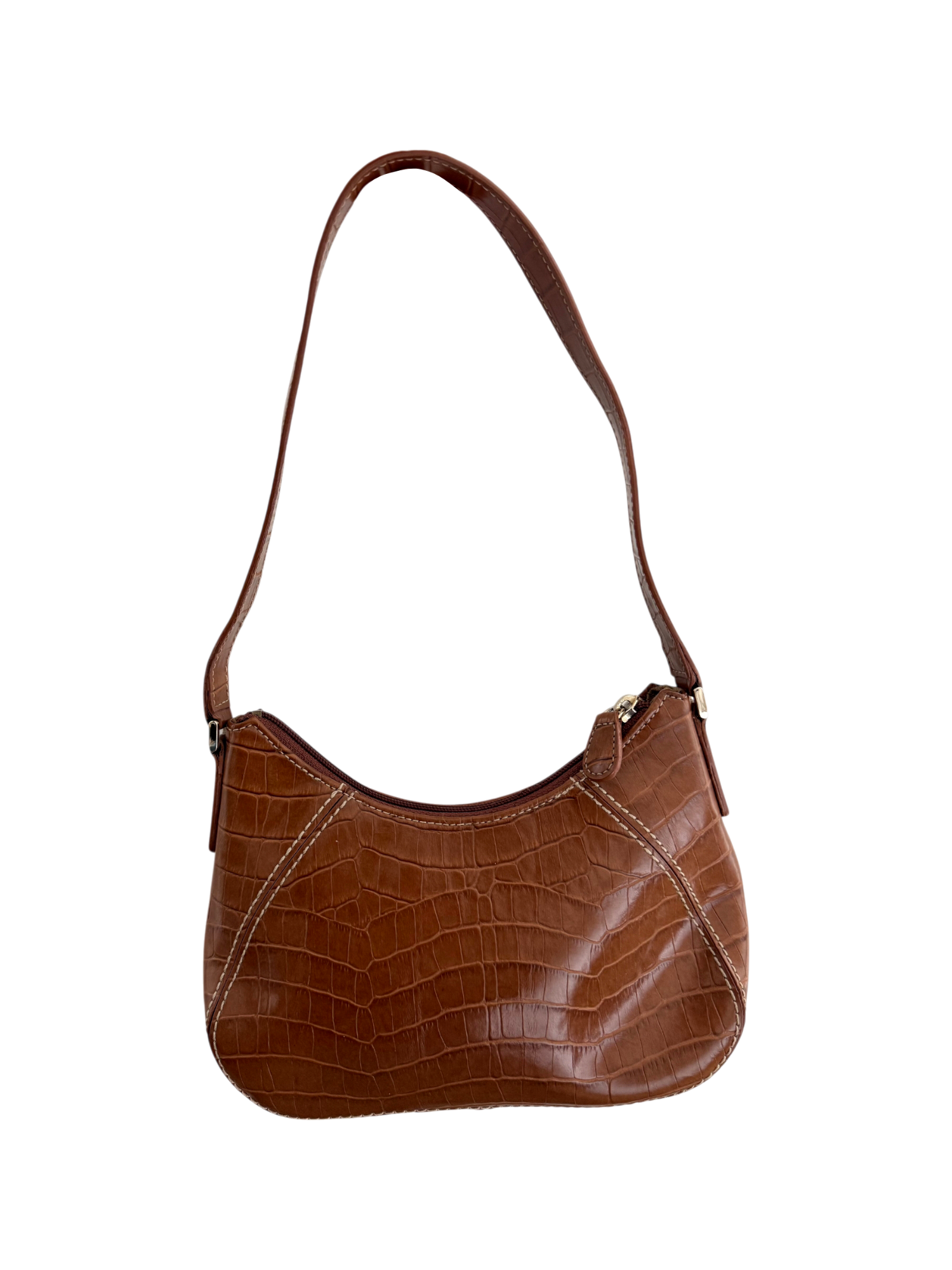 Vintage Y2K Espresso Croc Mini