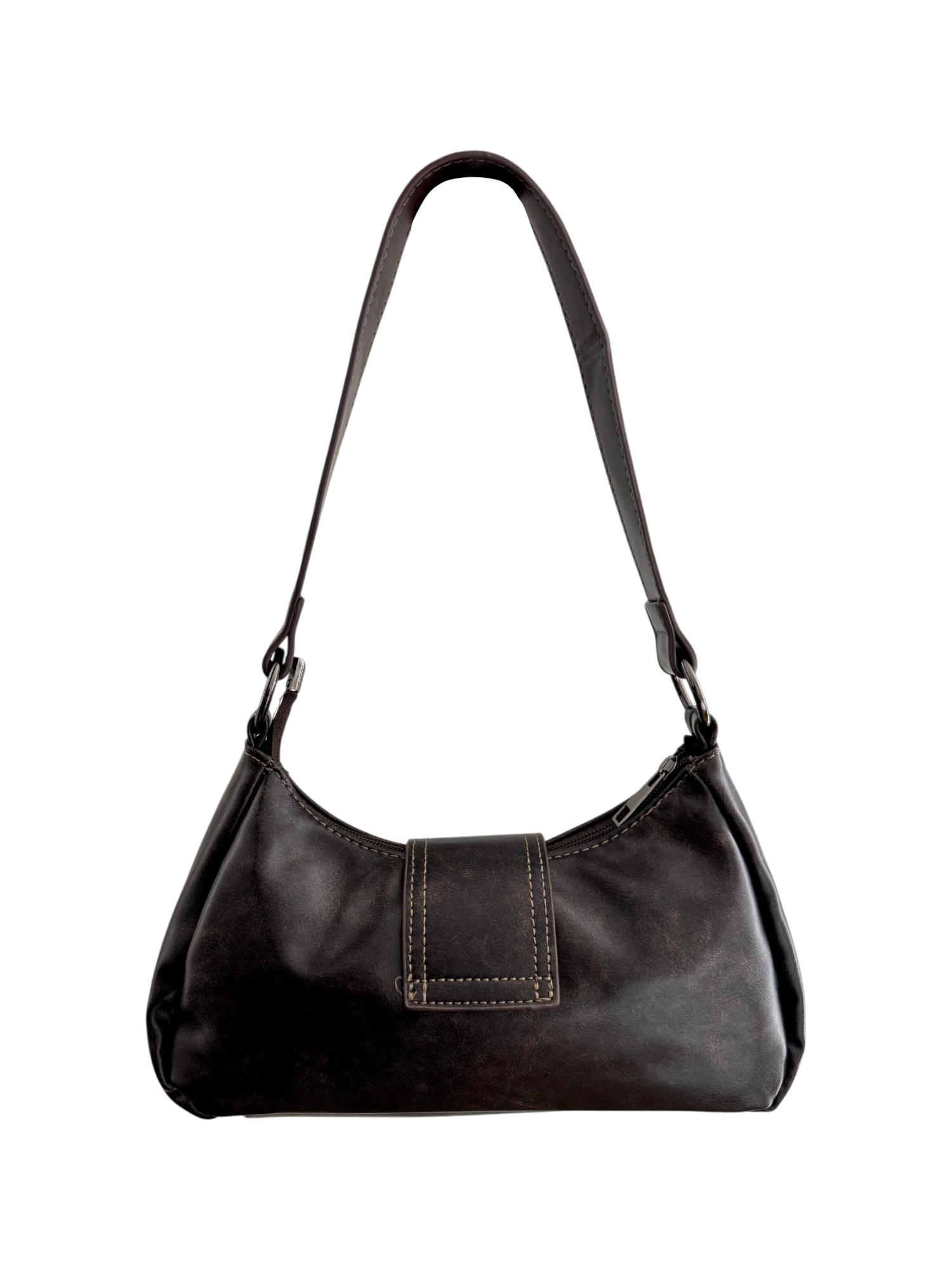 Vintage 90s Soft Buckle Shoulder Bag