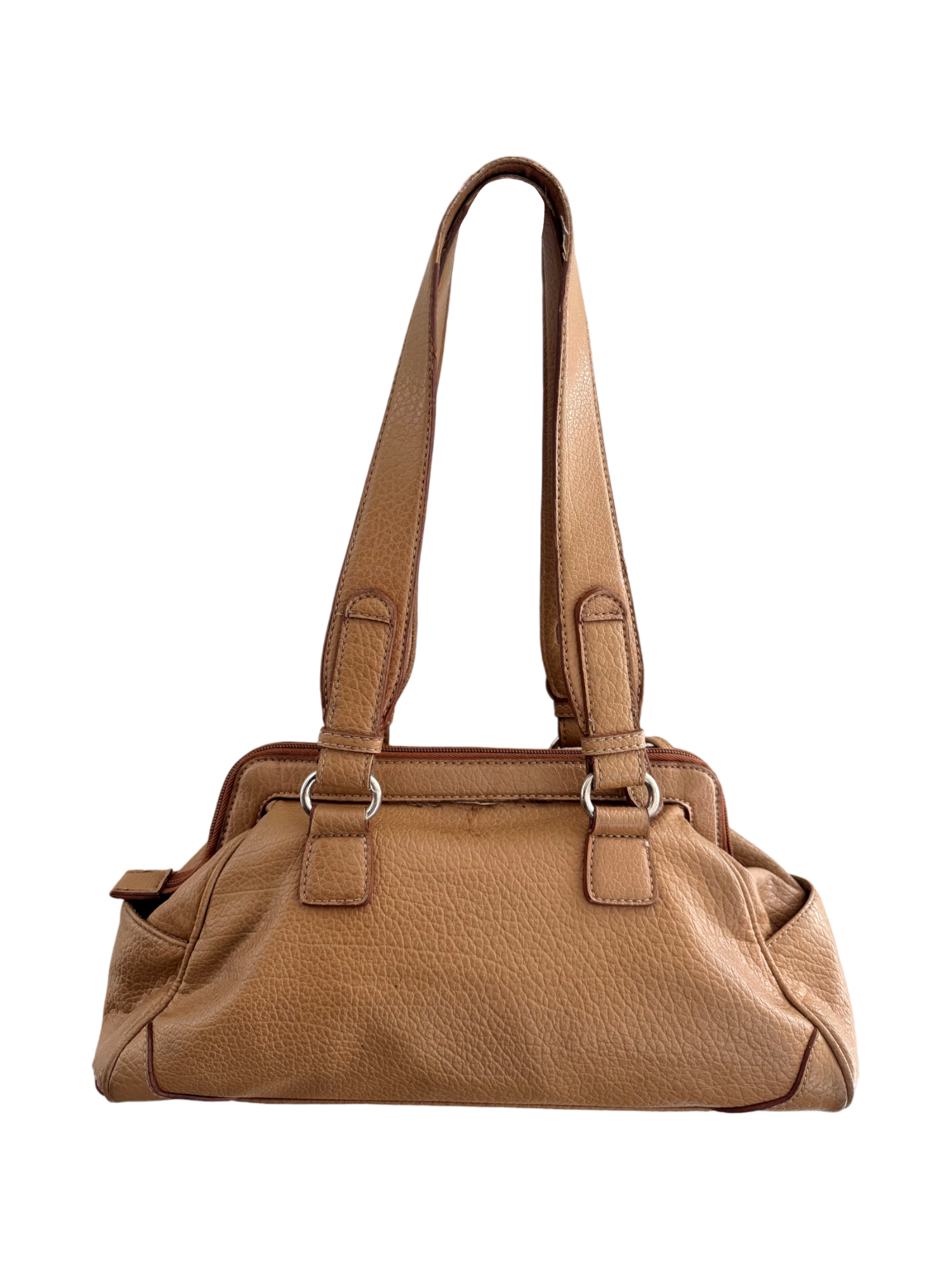 Vintage 90s Caramel Stud Shoulder Bag