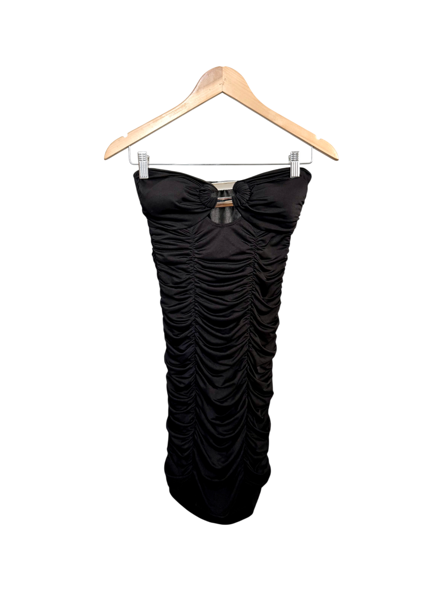 Vintage Y2K After Dark Ruched Strapless Dress (S)