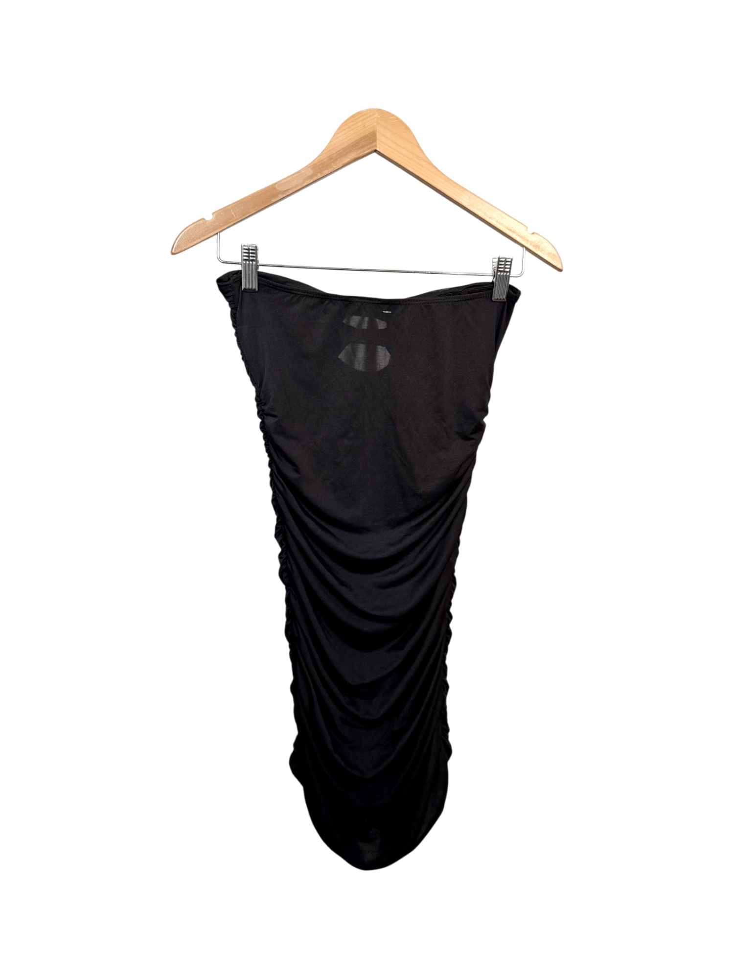 Vintage Y2K After Dark Ruched Strapless Dress (S)