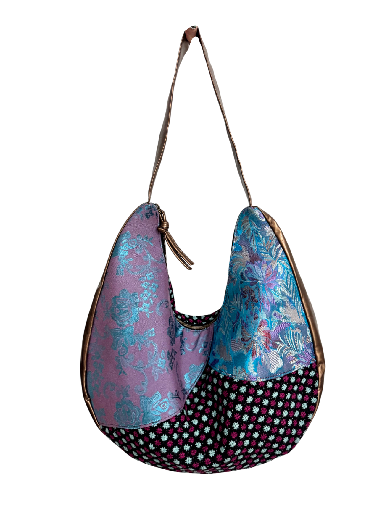 Vintage Brocade Patchwork Shoulder Bag