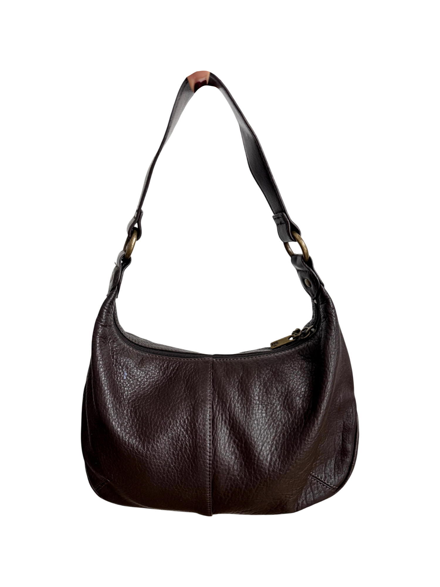 Vintage Y2K  Chocolate Pebbled  Hobo Bag