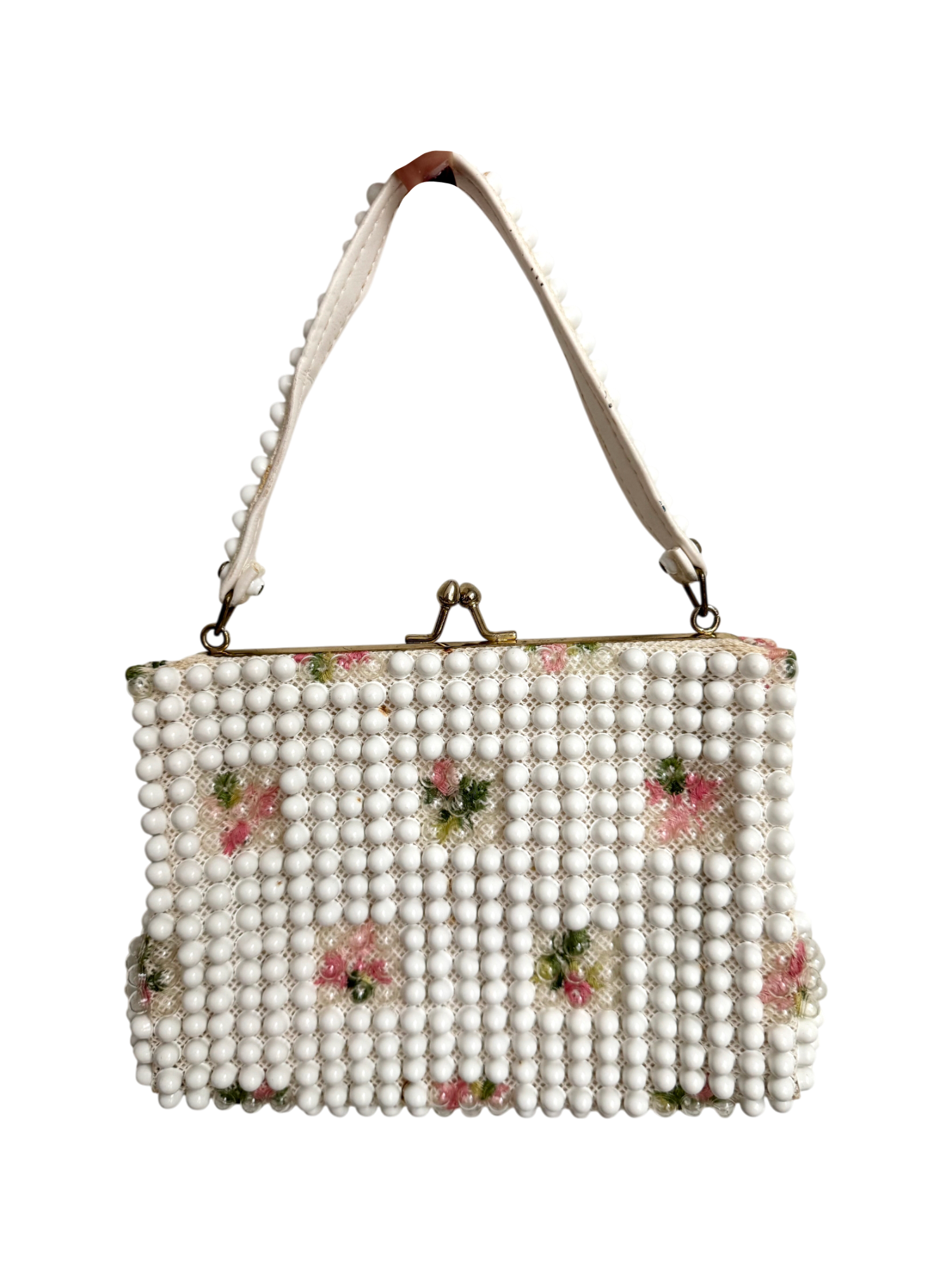 Vintage 1920s Floral Beaded Flapper Purse