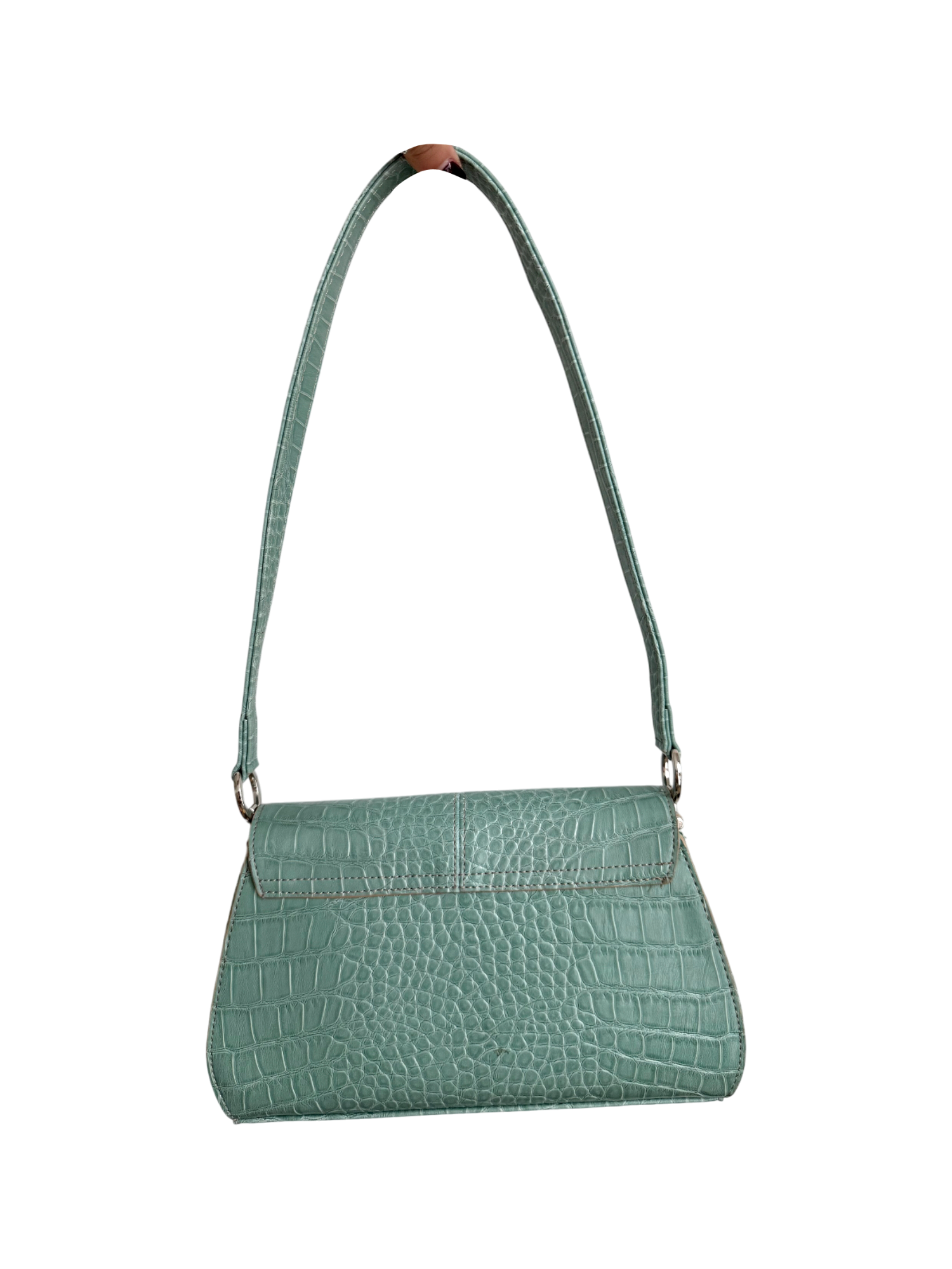 Vintage Y2K Turquoise Textured Shoulder Purse