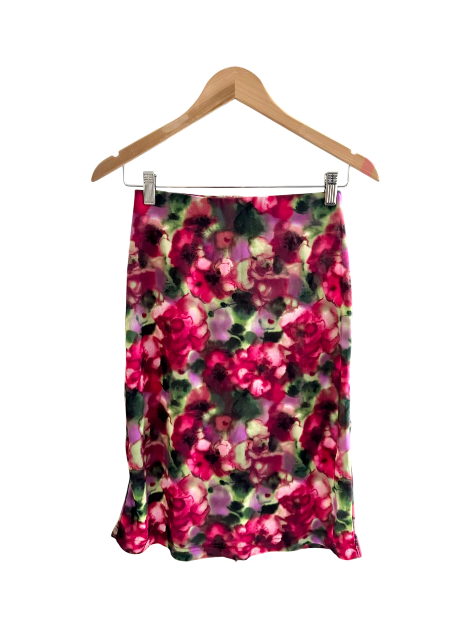 Vintage 90s Dreamy Rose Midi Skirt (XS/S)