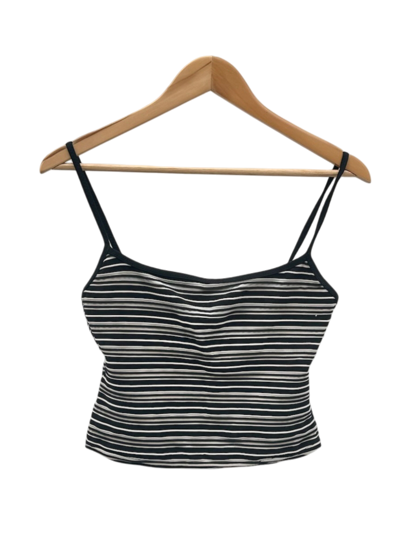 Vintage 90s Striped Textured Cropped Cami (M)