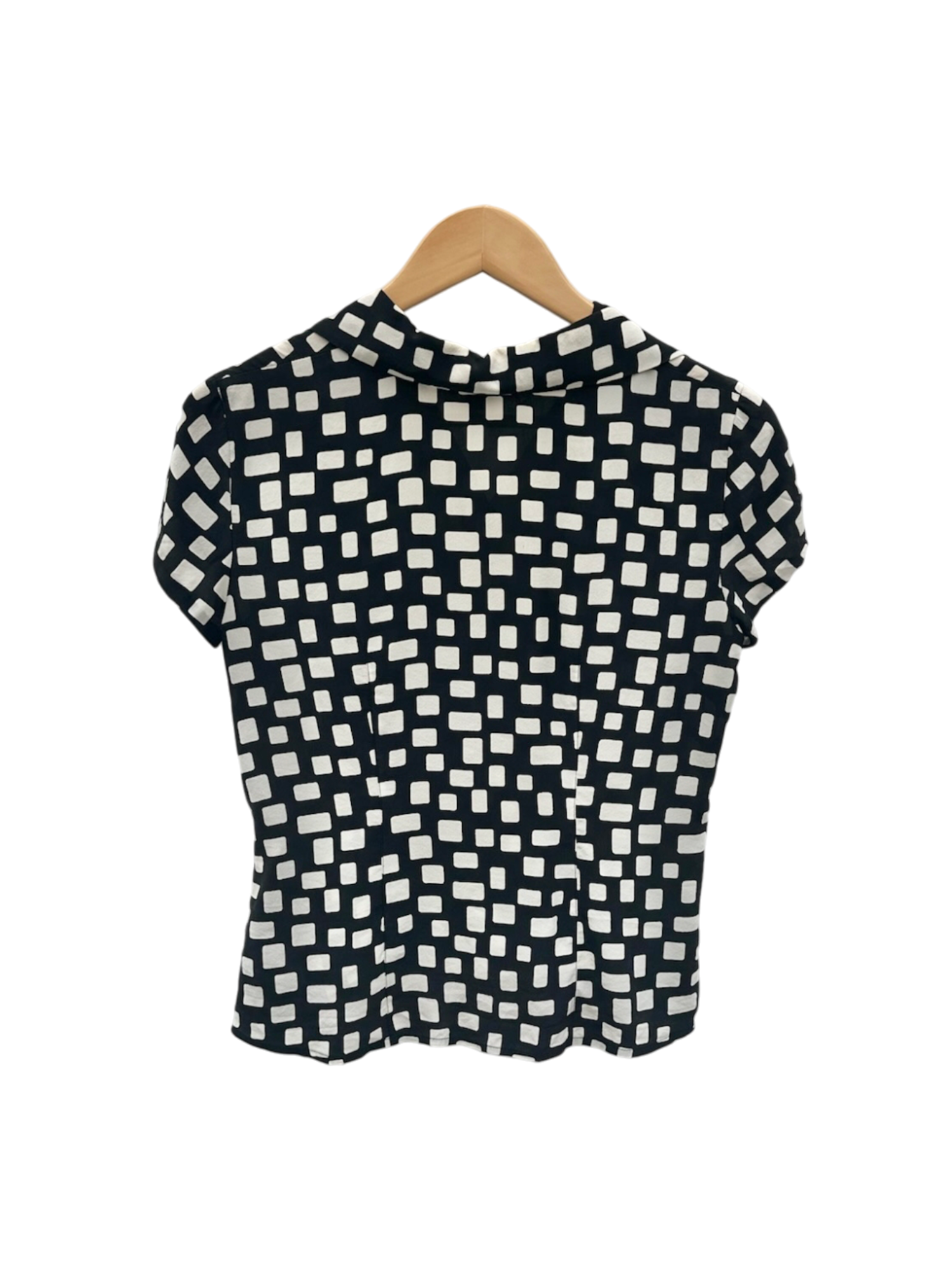 Vintage 90s Dotted Silk Short Sleeve (S/M)