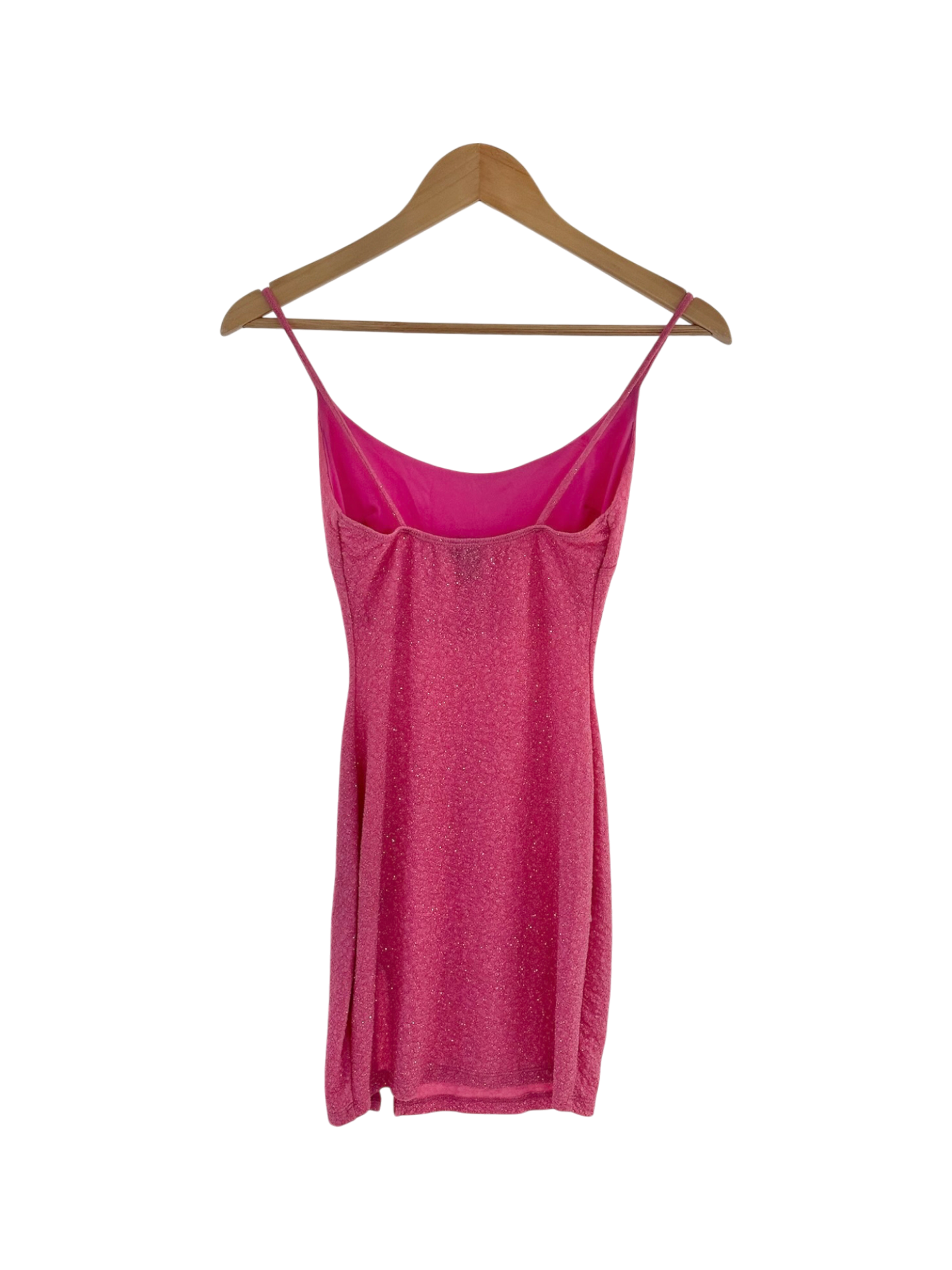 Vintage Y2K Raspberry Knit Mini Slip Dress (XS)