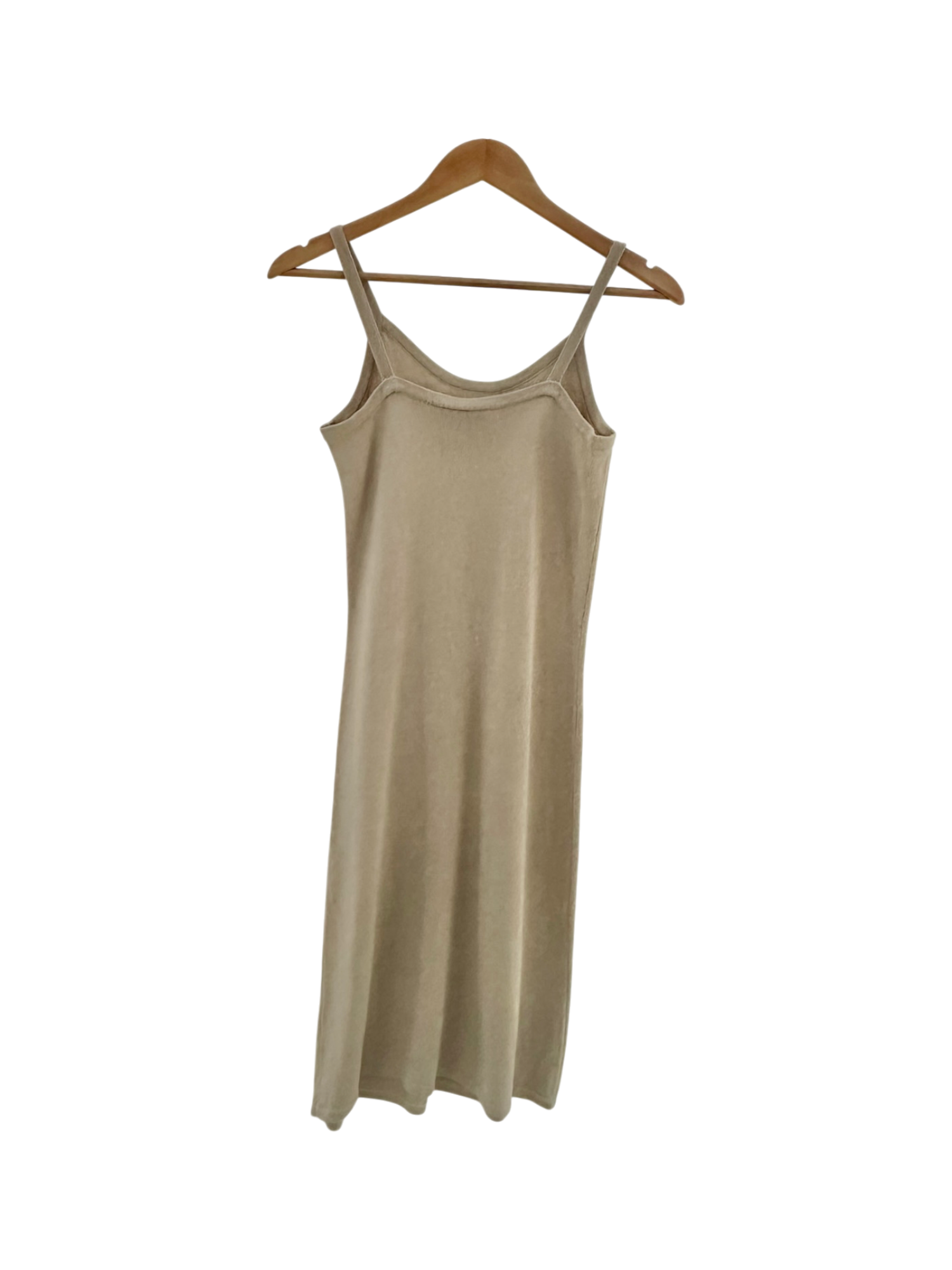 Vintage 90s Sand Knit Slip Dress (S)