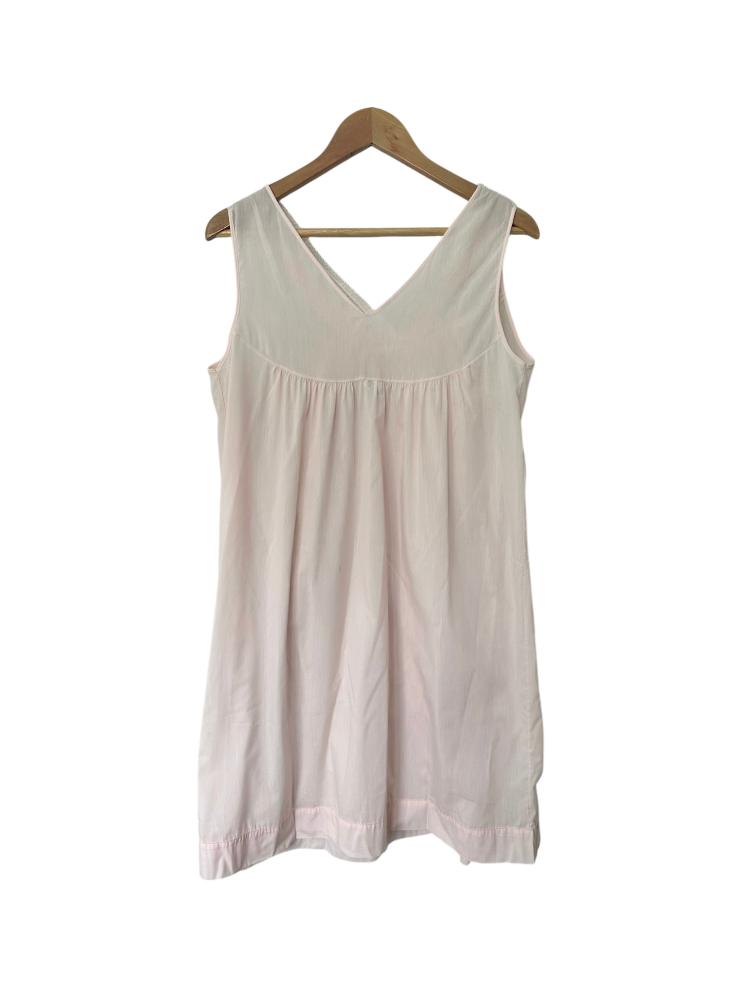 Vintage 90s Blush Lace Trim Prarie Dress (M)