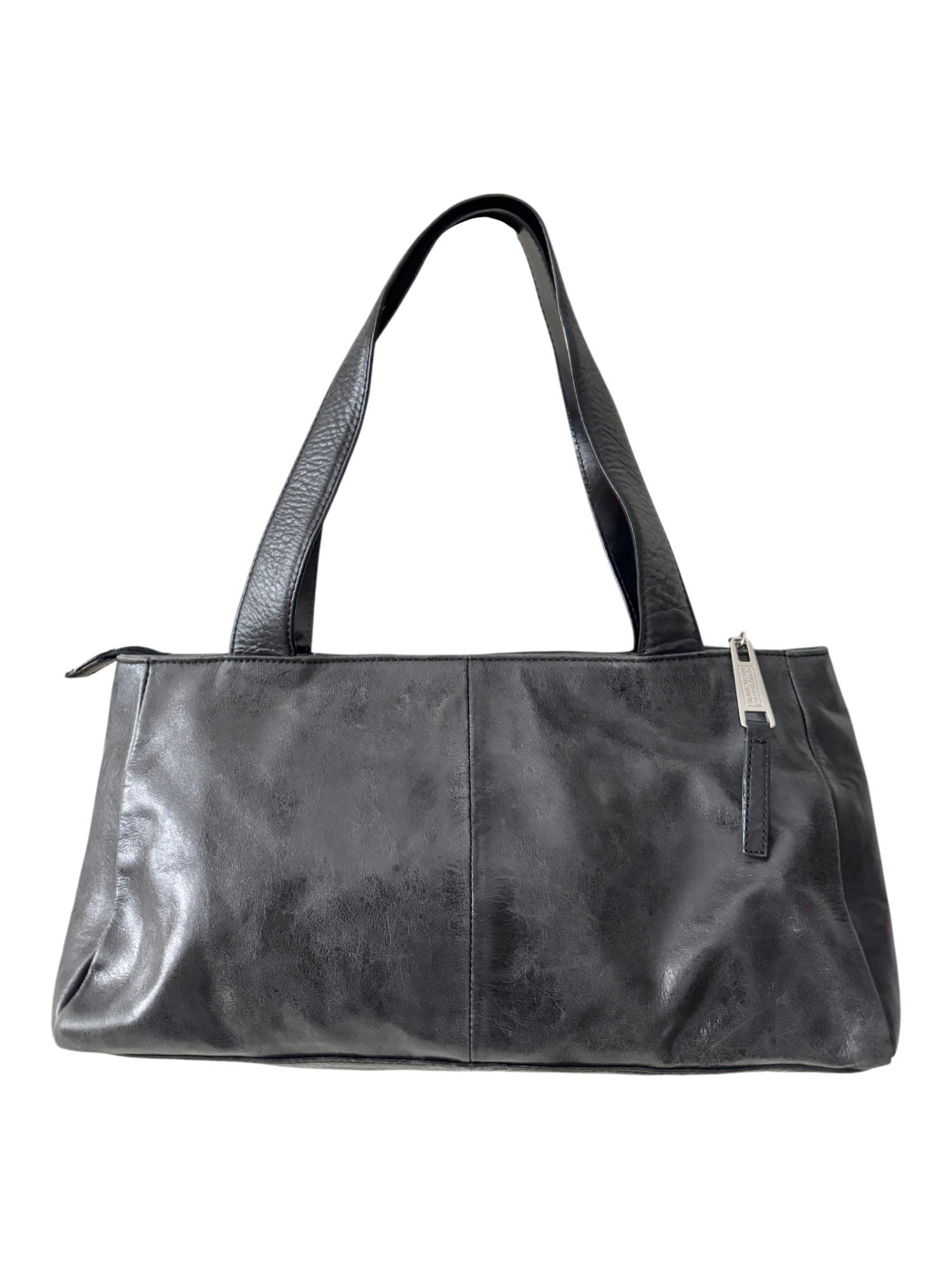 Vintage 90s Black Coffee Leather Shoulder Purse