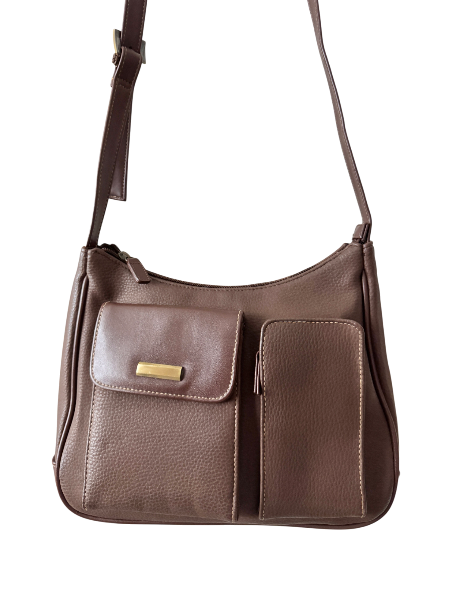 Vintage 90s Cocoa Messenger Bag