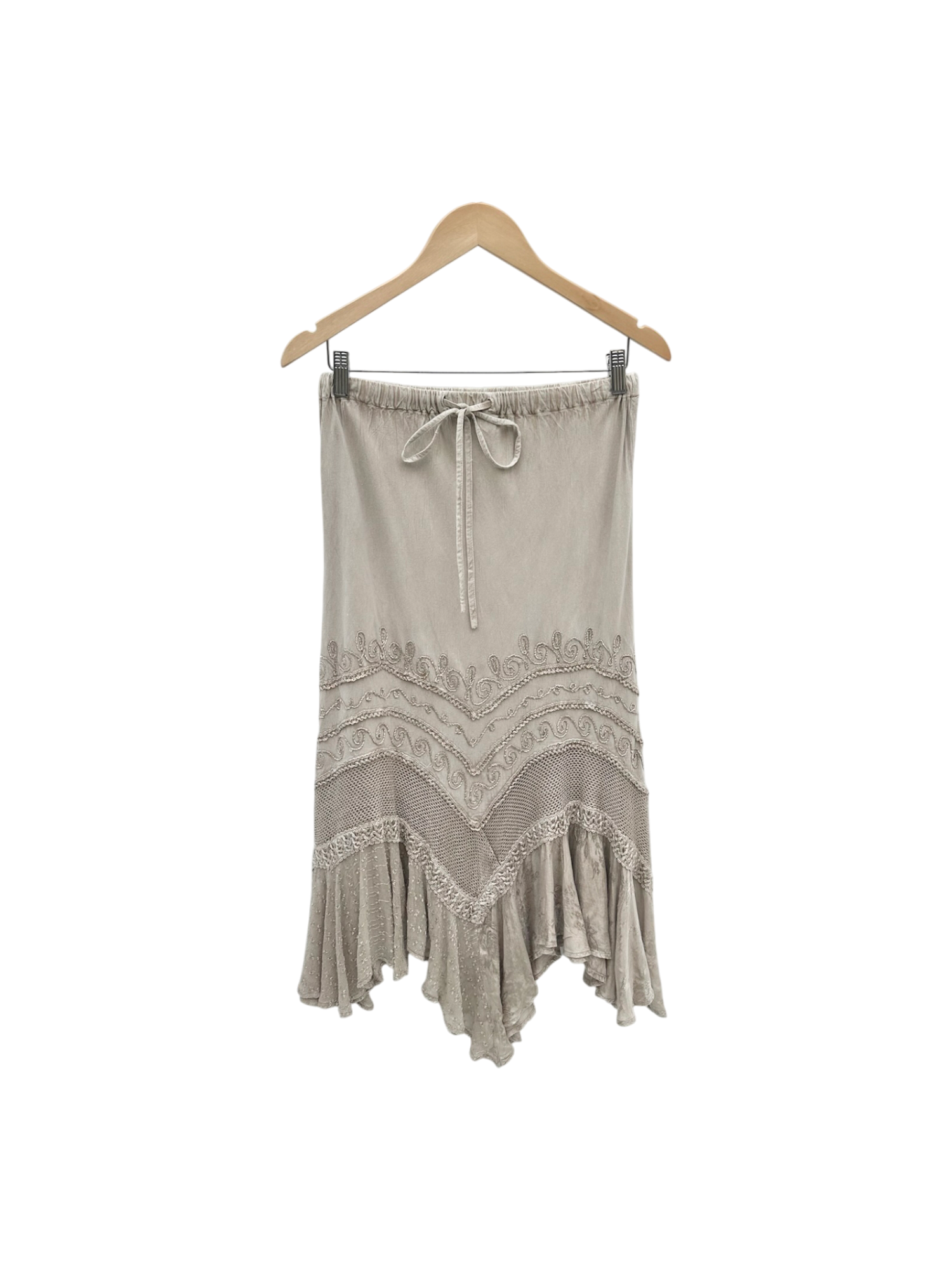 Vintage 90s Taupe Boho Twin Piece