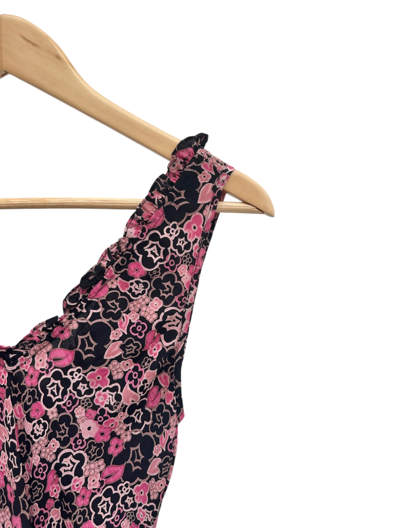 Vintage 90s Slinky Floral Midi Dress (S)
