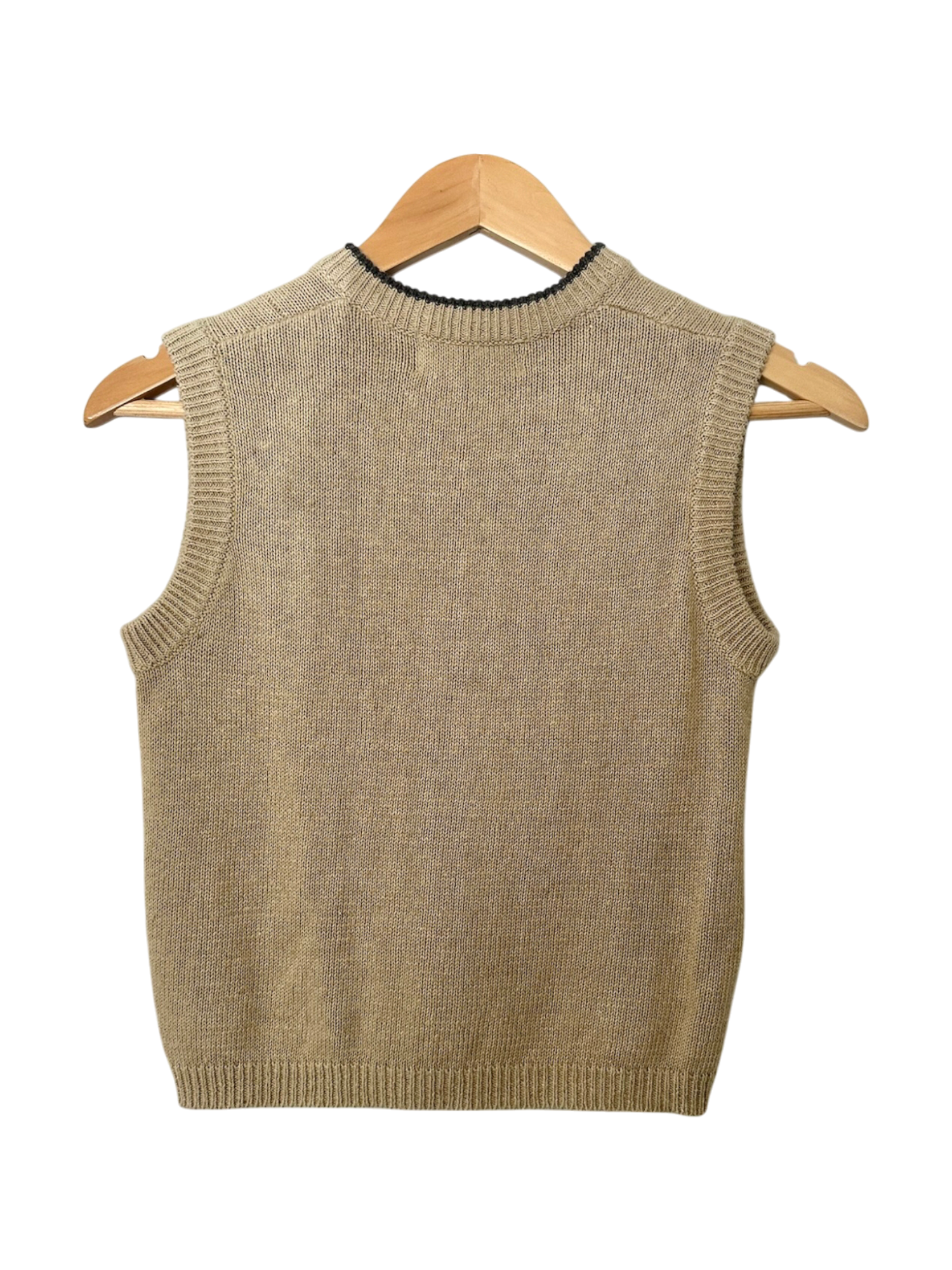 Vintage 90s Cropped Scholar Knit Vest  (S)