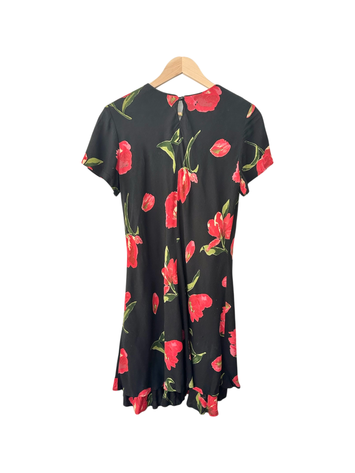 Vintage 90s Midnight Rose Slip Dress (L)