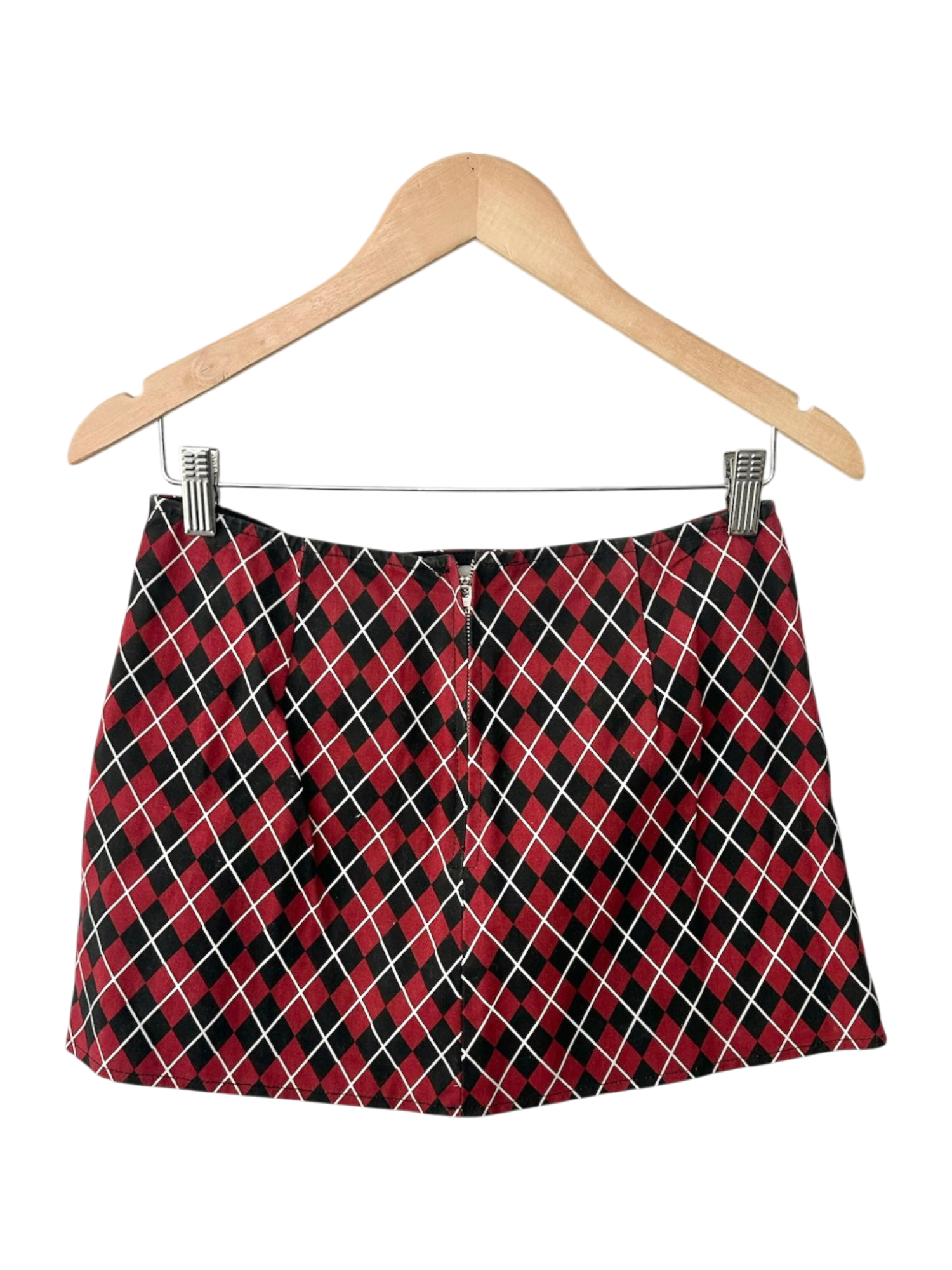 Vintage 90s Downtown Darling Argyle Mini Skirt (S/M)