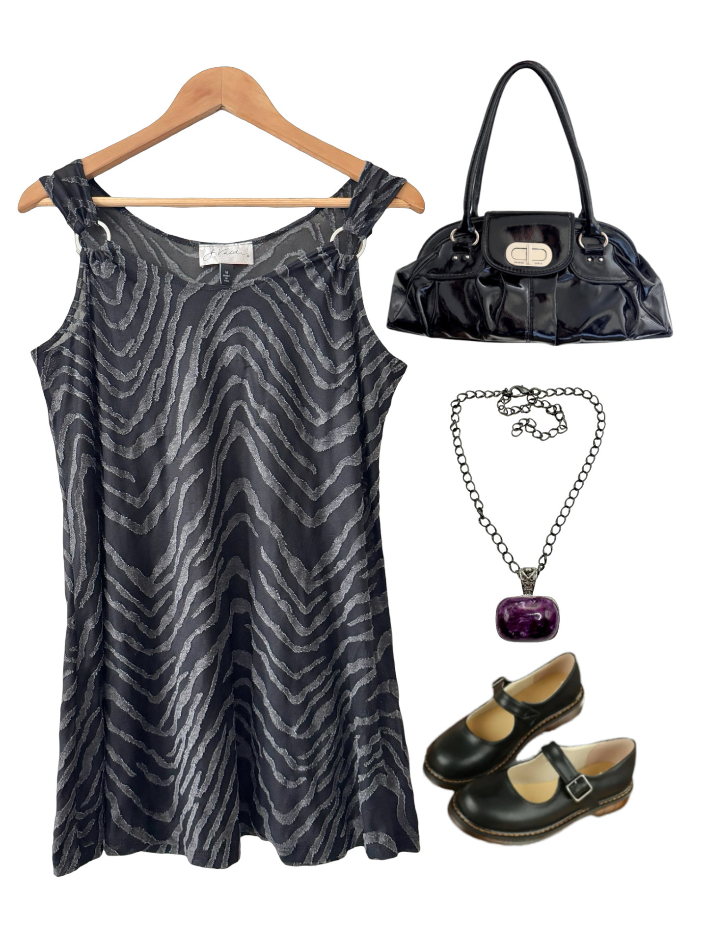Vintage 90s Sheer Zebra Print Mini Dress (M)