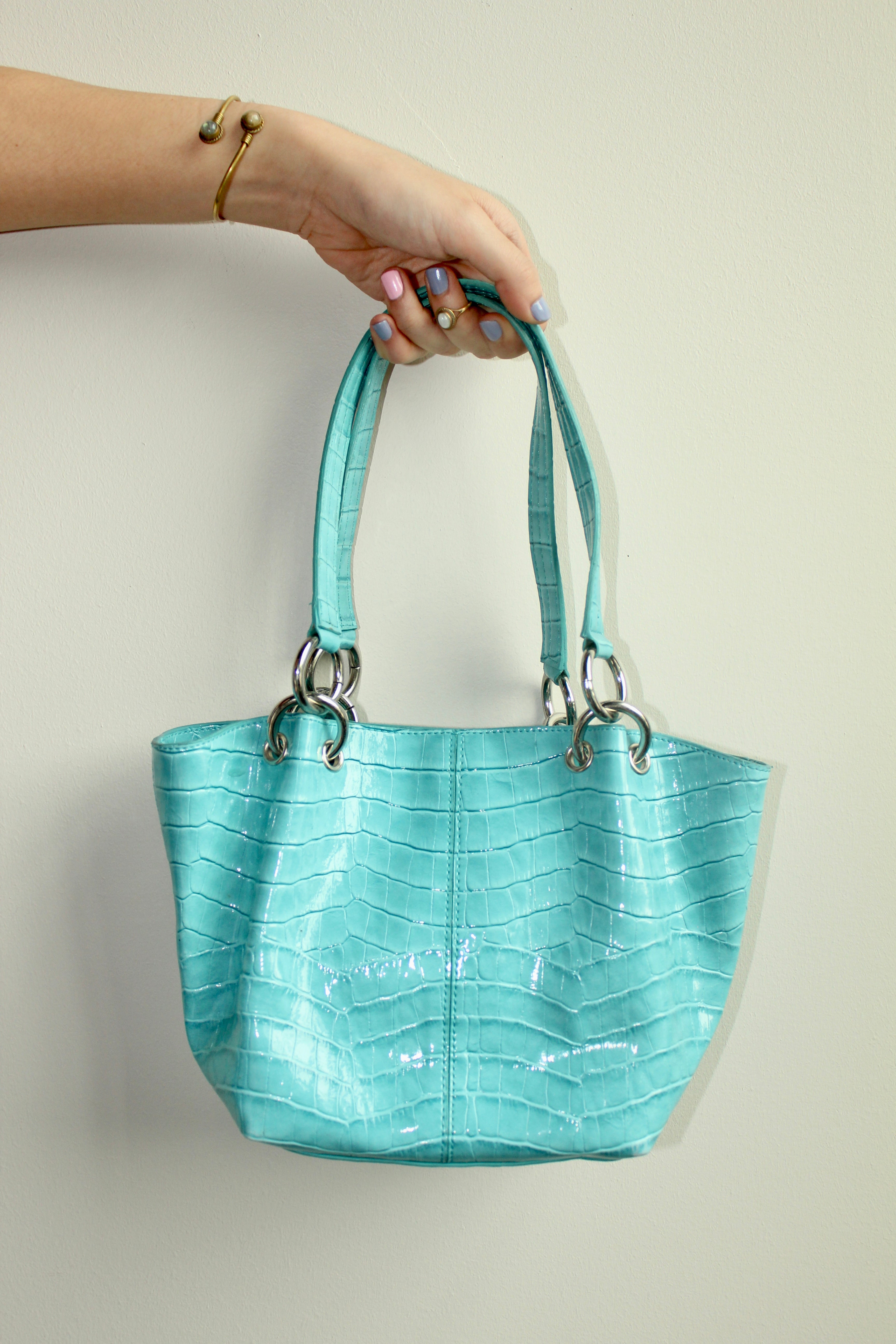 Vintage Turquoise Bucket Bag