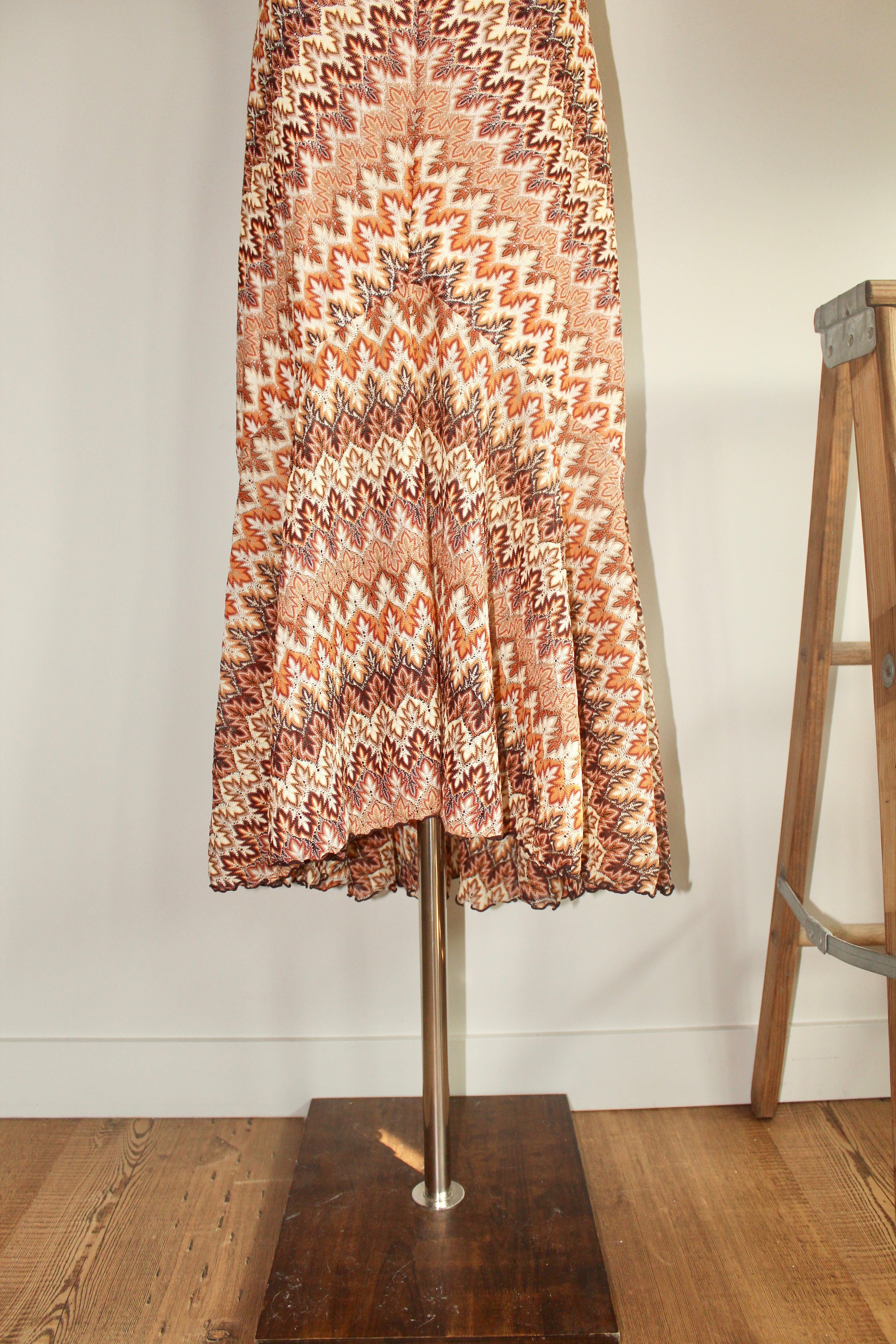 Bohemian Knit Halter Midi Dress (S)