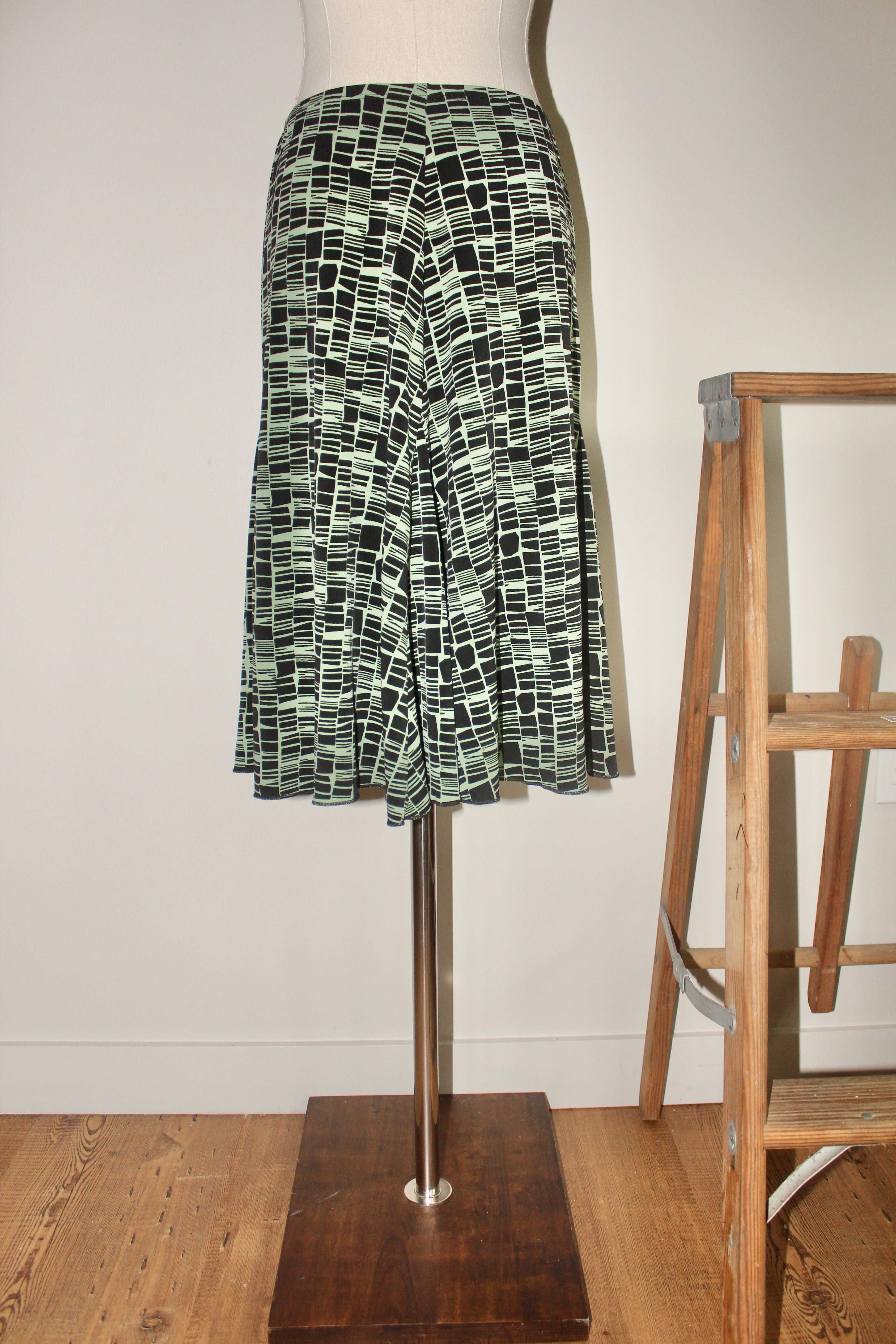 Vintage 90s Geometric Midi Skirt (S)