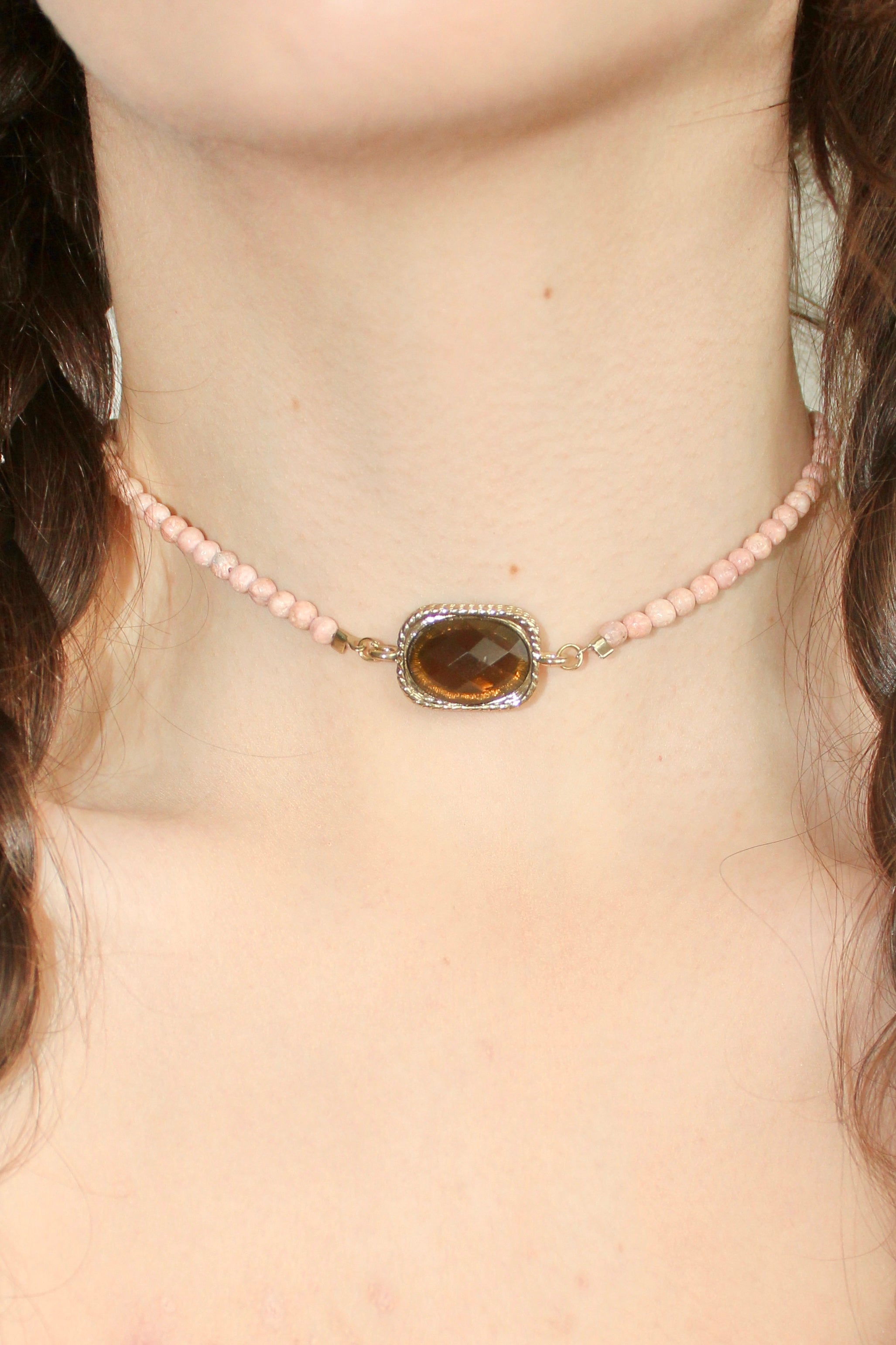 Jewel Stone Beaded Choker