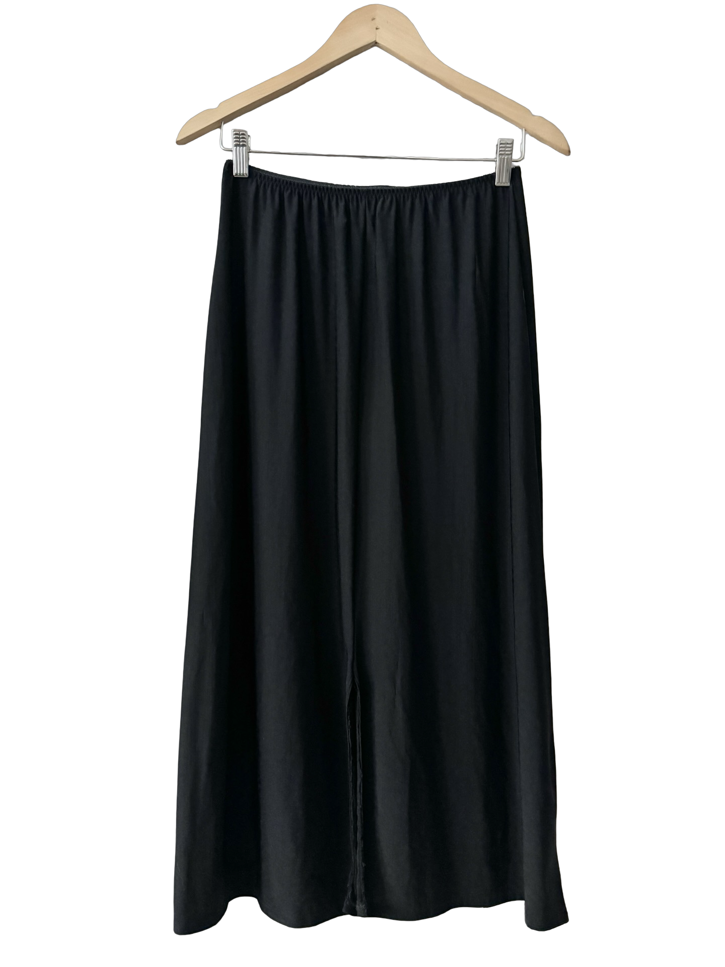 Vintage 60s After Hours Black Slinky Slip Skirt (L)