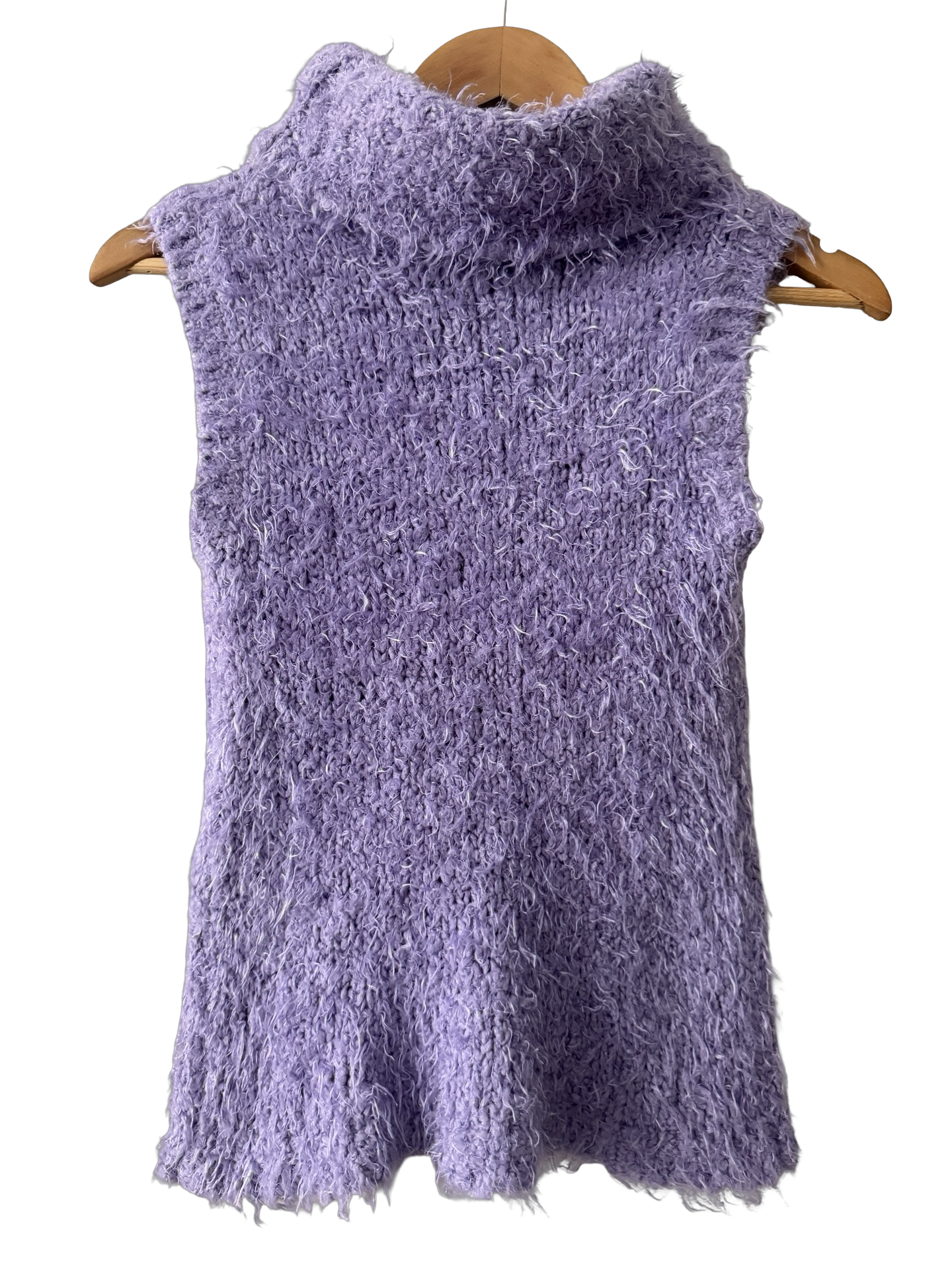Vintage Y2K Lavender Haze Fuzzy Turtleneck Sweater (S/M)