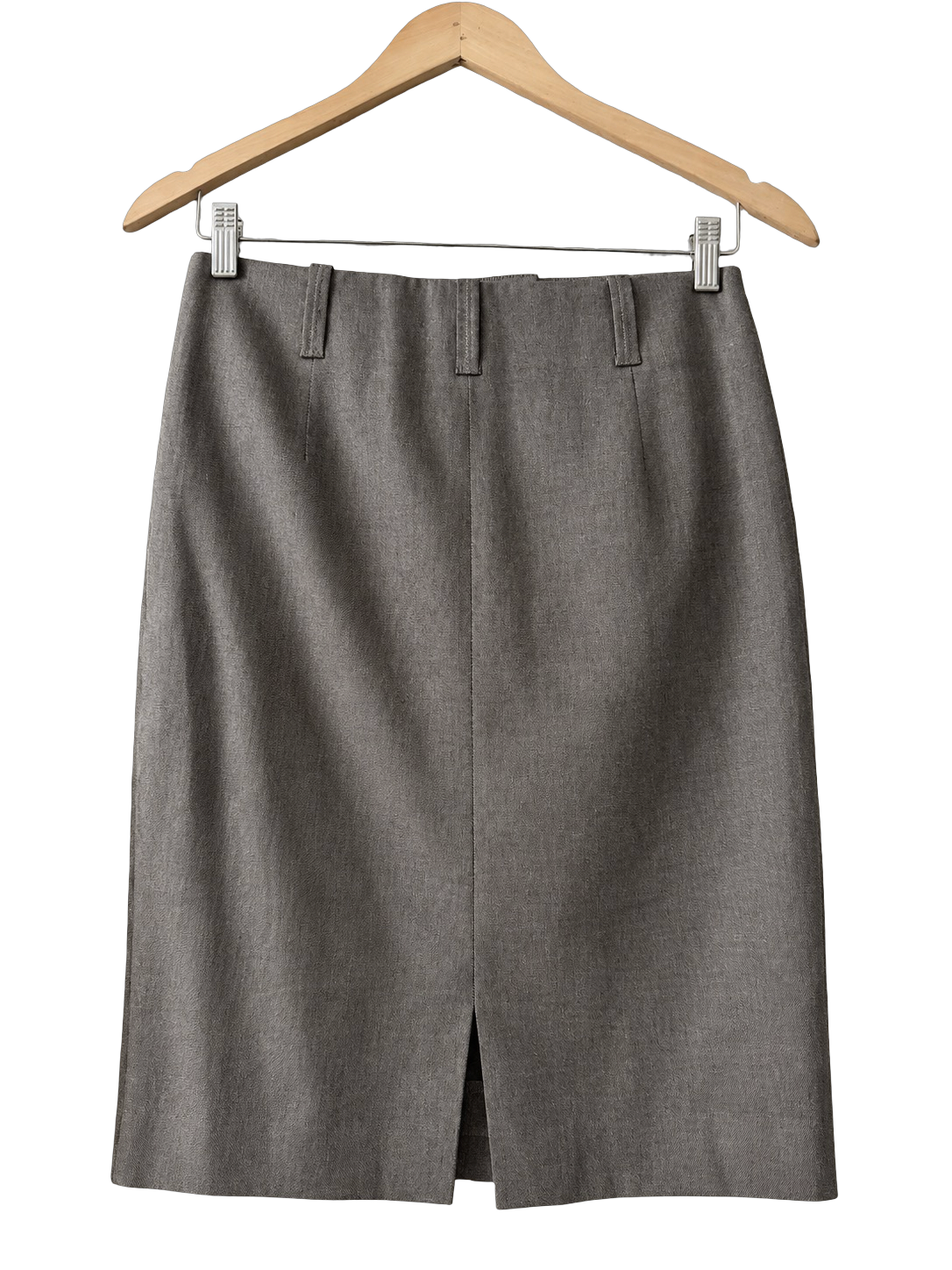 Vintage 90s Uptown Girl Gray Tailored Midi Skirt (XS/S)