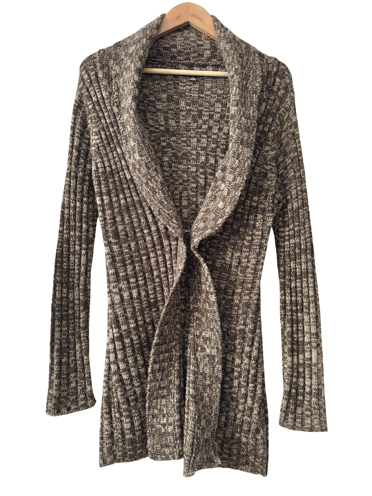 Vintage Y2K Coffee Shop Marled Knit Cardigan (M)