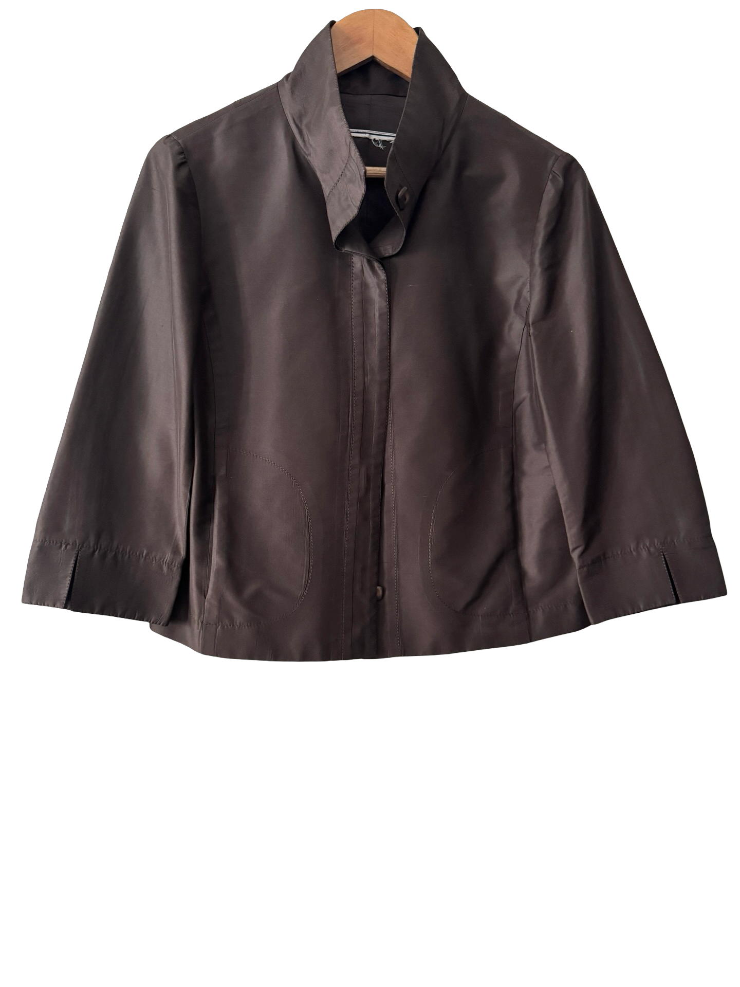 Vintage 90s Espresso Hour Light Cropped Jacket (S)