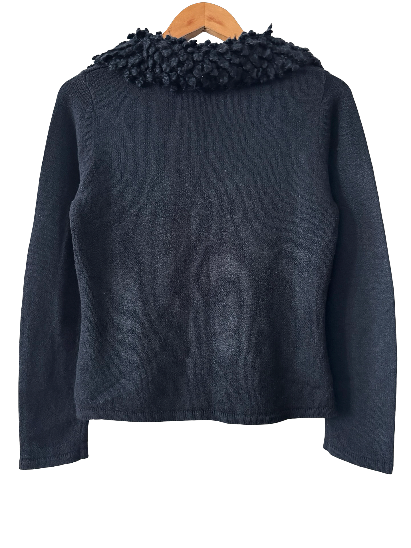 Vintage 90s Midnight Pixie Shag Collar Knit (S)